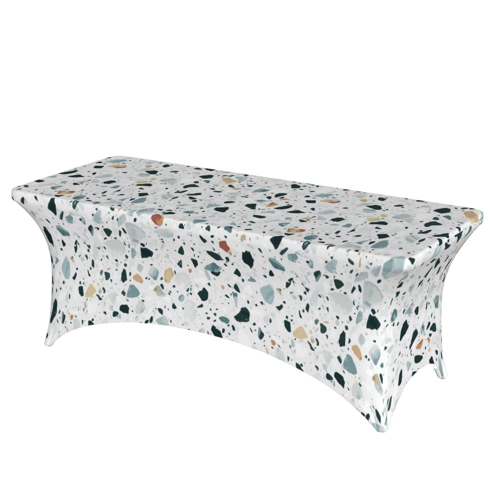 ERCgad Terrazzo Marble Pastel Print Rectangular Tablecloth Dining Banquet Party Events Home Celebration Table Cover