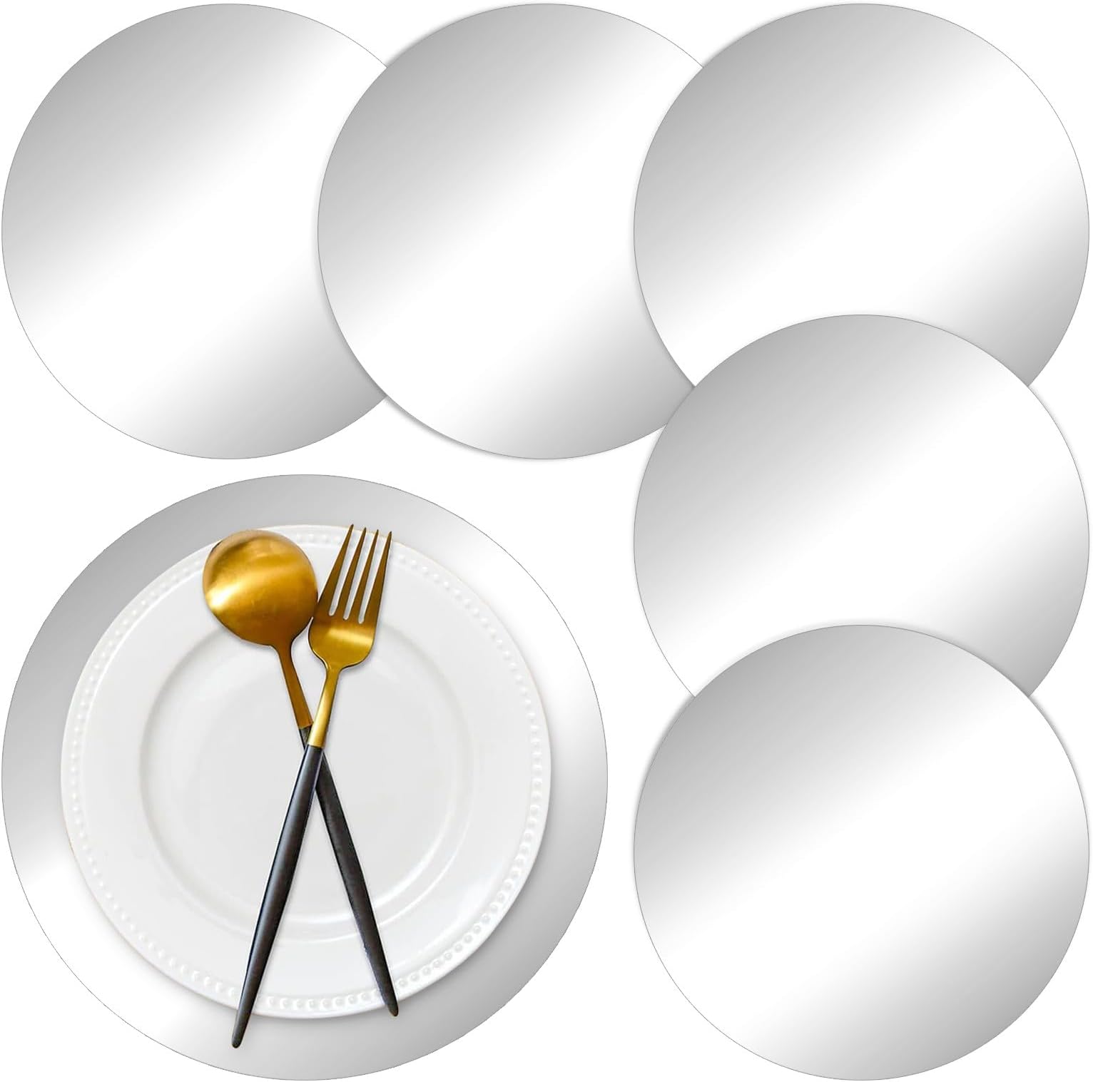 50 Pieces 12 Inch Disco Ball Round Placemats 70s Disco