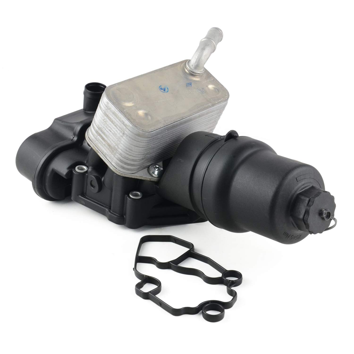 Filtro de aceite y carcasa y tapa y sello y enfriador de aceite Compatible con 2.0 TFSI / 2.0 R / 2.0 GTI 06D117021C 06F115397H 06F115397J