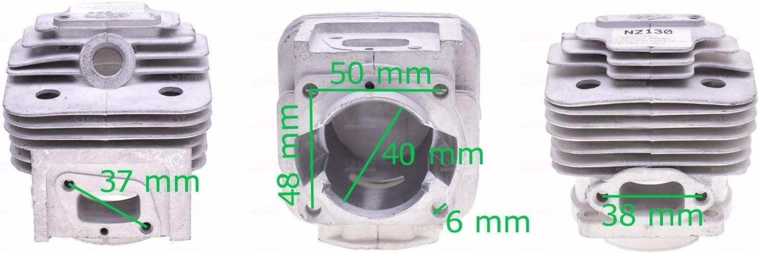 perfektGarten 40mm Cylinder & Piston for String Trimmer - Red Fox BC 52 520, Brast BC52 BC520