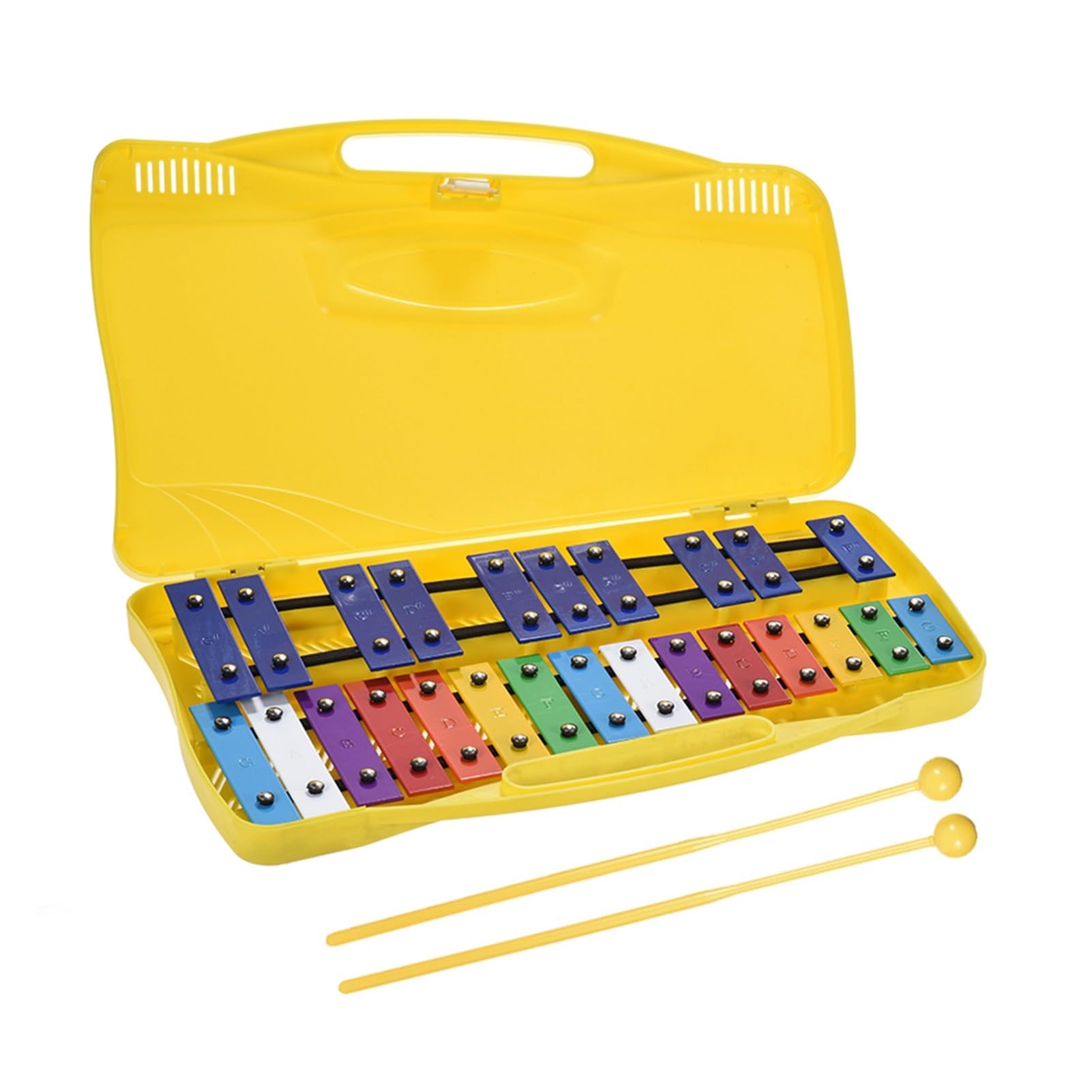 xilofono ​Legno Colorato 25 Note Glockenspiel Xilofono Percussioni Ritmo Strumento Musicale Didattico con 2 Mazze Custodia da Trasporto