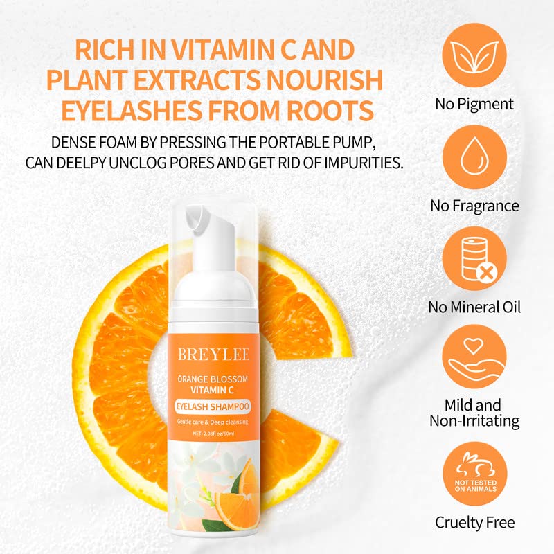 Miniatura 5 de BREYLEE - Limpiador de extensiones de pestañas, champú para extensiones, limpiador de pestañas, baño de pestañas, limpiador de pestañas, kit de