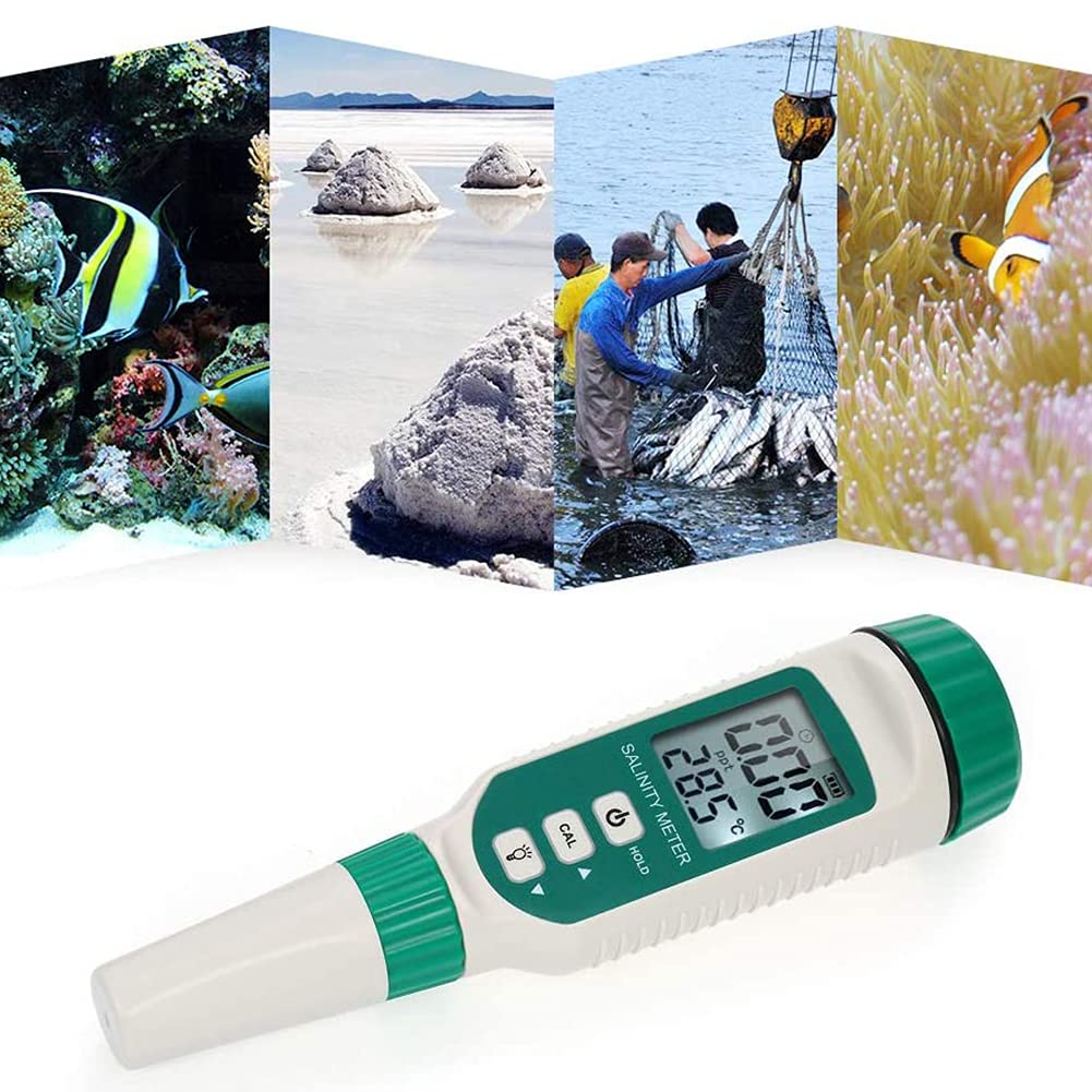 Écran LCD de salinomètre ATC de Compteur de salinité Portable, testeur de salinité de réfractomètre de réfractomètre de salinité de Compteur d'eau salée