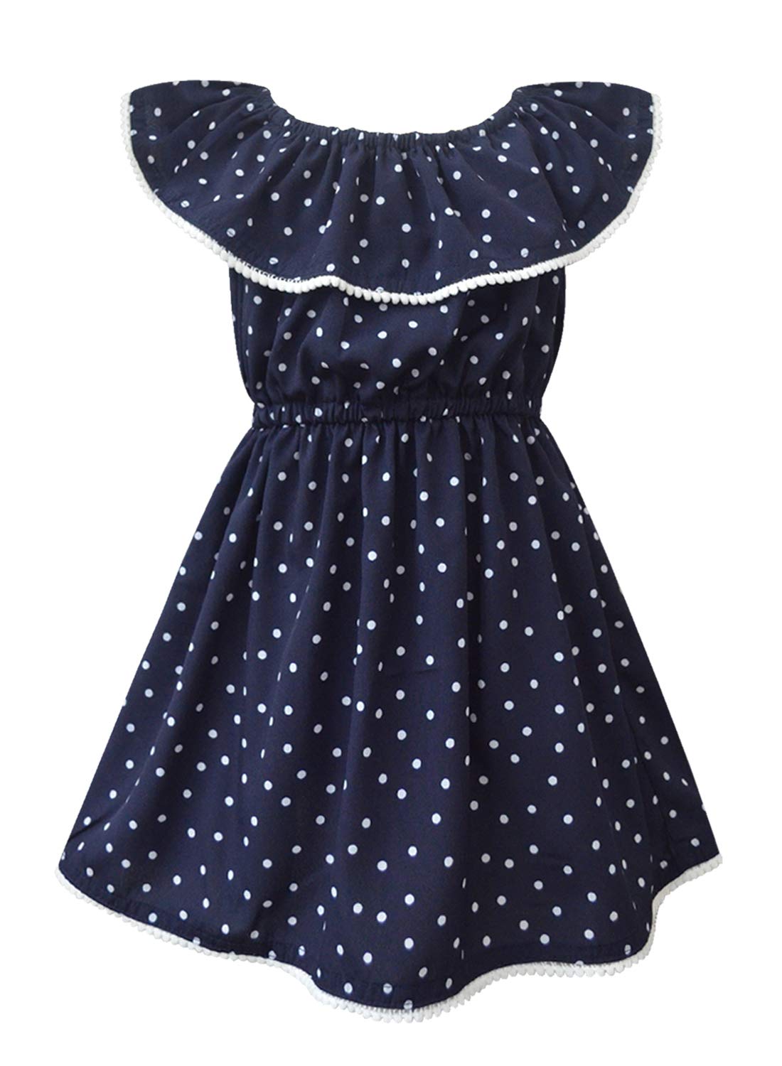 A.T.U.N. (All Things UBER Nice) Vestido de algodón hasta la rodilla para niñas | Elegante vestido de fiesta para niñas