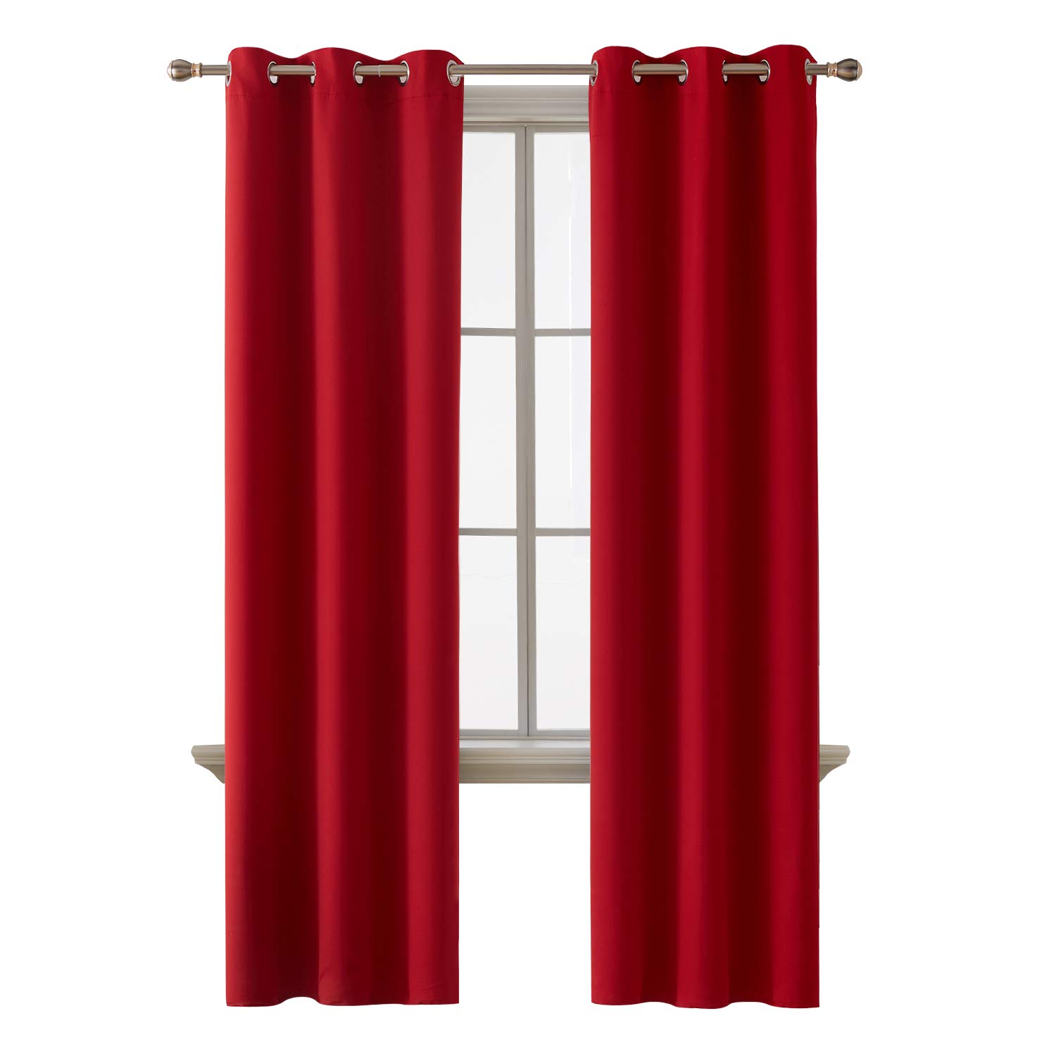 Red Curtains Panels Curtains & Drapes