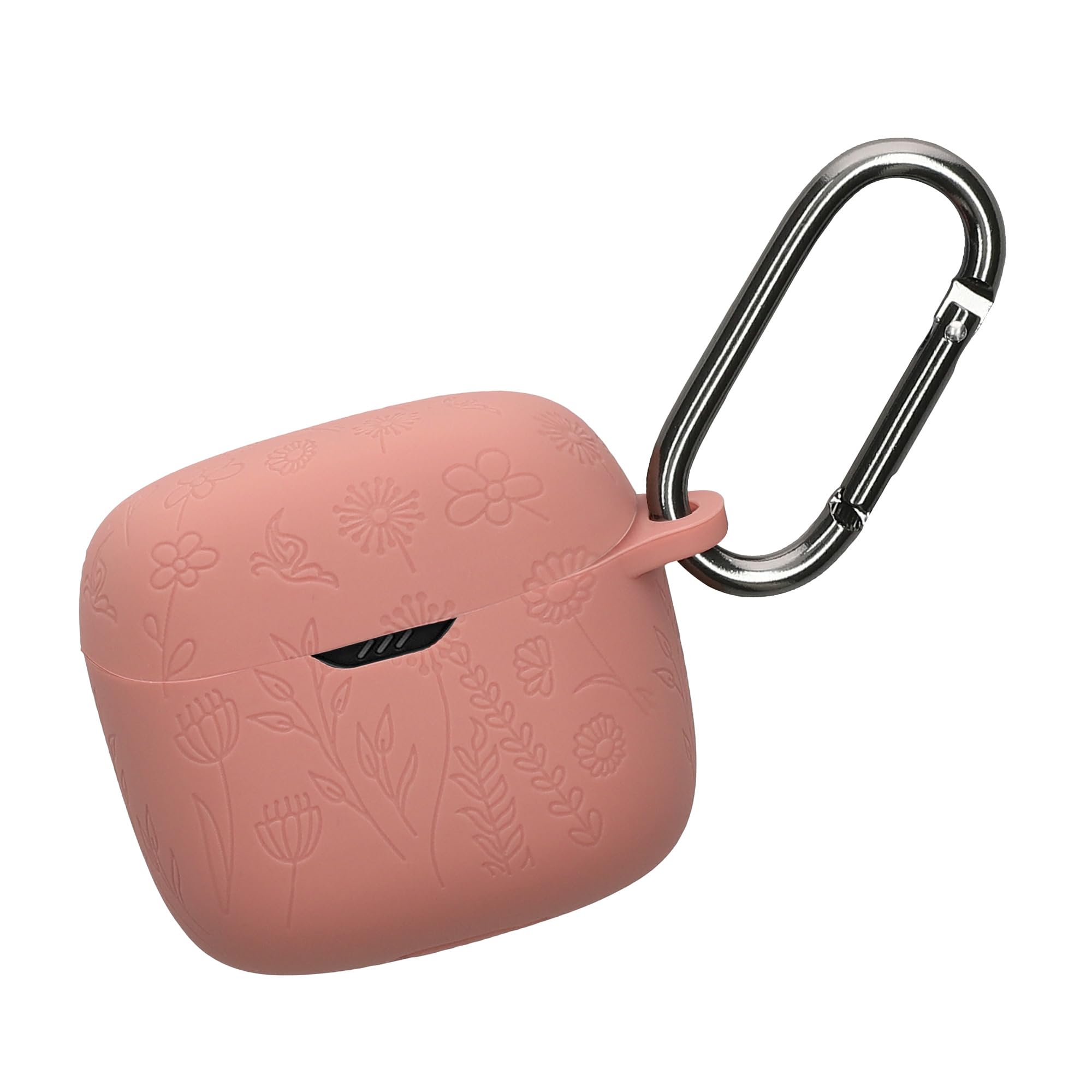 kwmobile Silicone Carry Case Compatible with JBL Tune Flex Cover - Embossed Soft Rubber Pouch - Embossed Pattern