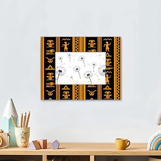 5x7 Picture Frame Ancient Egyptian Symbols Wooden 5 x 7Photo Frame Table Display，Back Hangers Great for Wall Display for Gifts，Document，Pictures，Wedding, Traditional Pattern