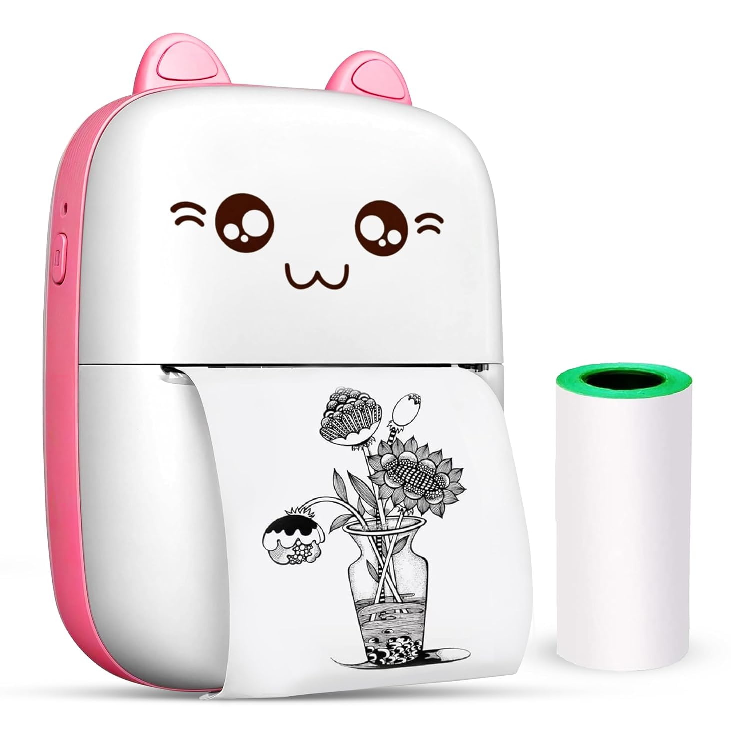 Mini Portable Thermal Printer – Bluetooth Pocket Printer for Kids & Adults, 57mm Inkless Photo & Label Printer with 1 Roll, Prints B&W Notes, Stickers & Photos-image-38