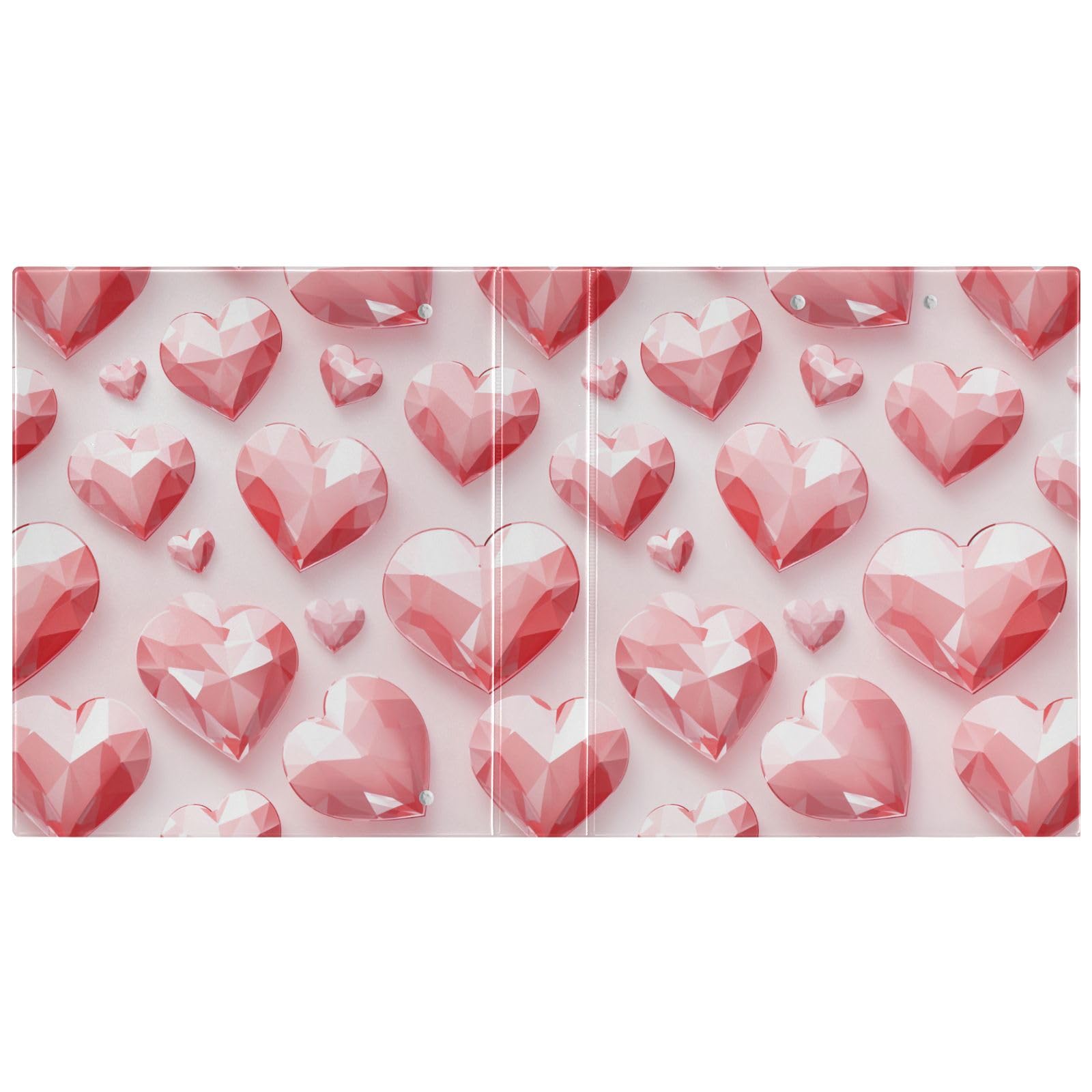 Red Love Gem - Raccoglitore a 3 anelli, 3,8 cm, contiene 200 fogli con 3 tasche interne in PVC trasparente, per scuola e ufficio