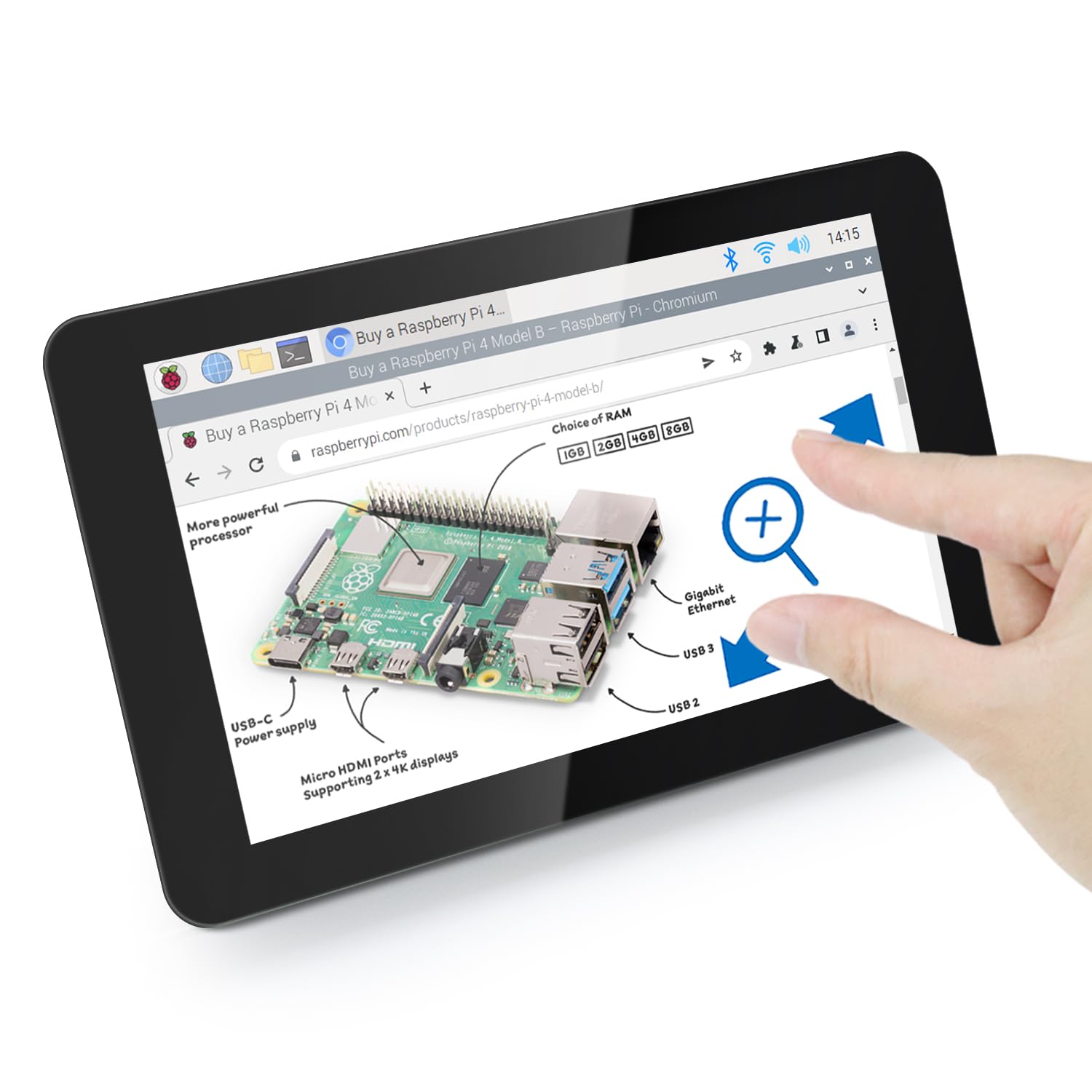 Raspberry Pi5 8GB＆タッチパネルディスプレイ Raspberry Pi Official 5