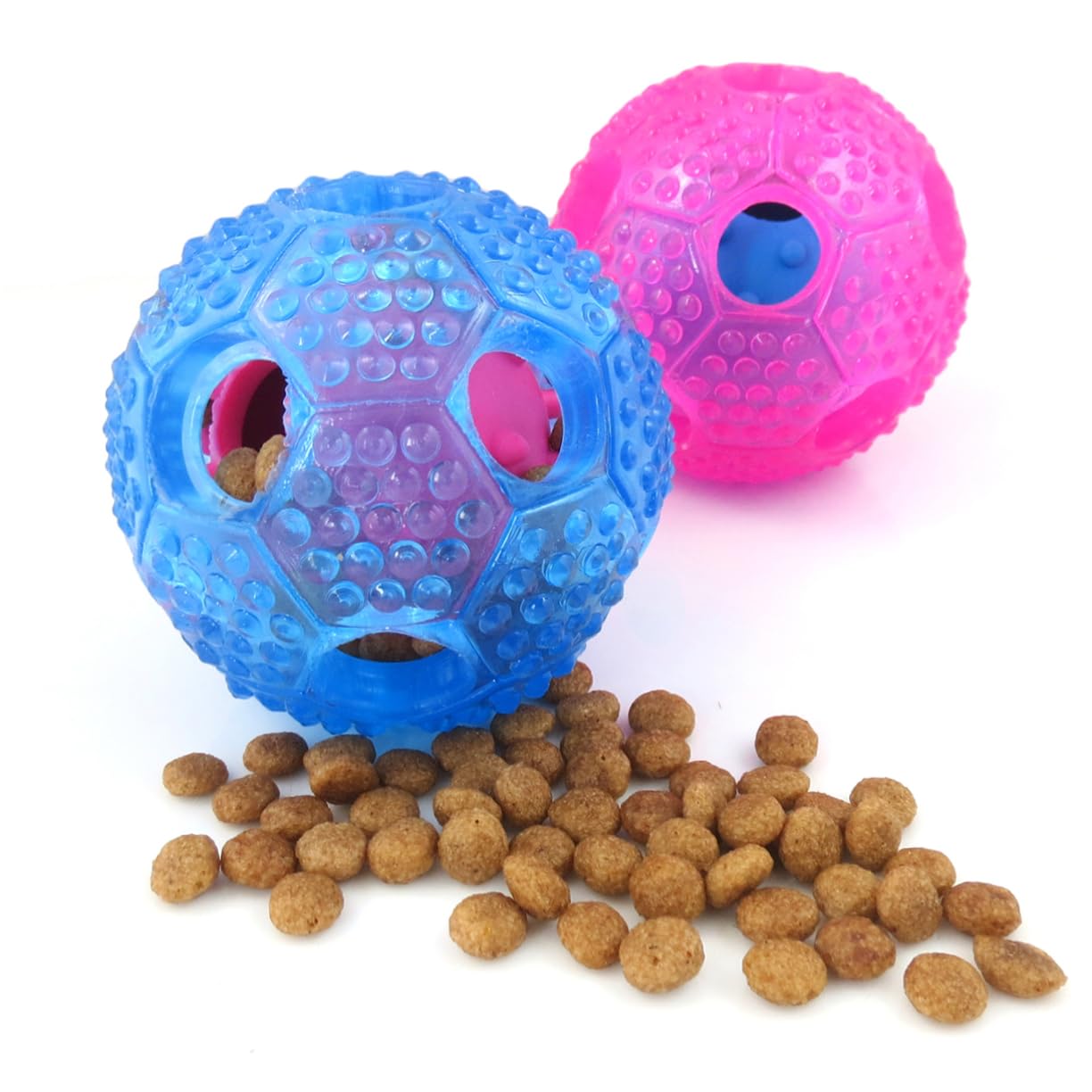 POPETPOP 2st Spielzeug Für Haustiere Leckerliball Für Hunde Leckerli-Spielzeug Für Hunde -Ball Für Abgebendes Spielzeug Ball Behandeln Spender Fußball