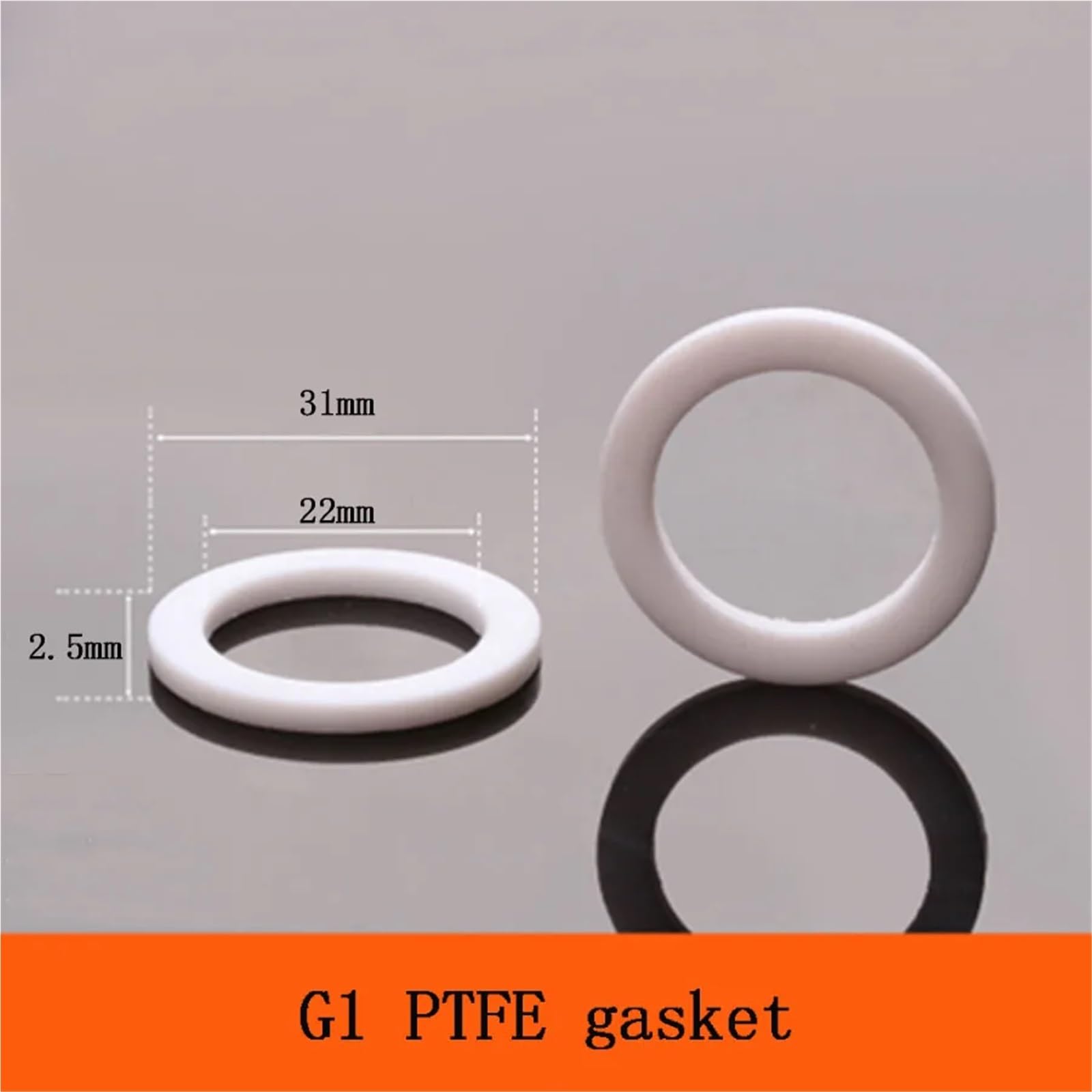 100 piezas blancas de 1/2" 3/4" 1" de goma de silicona PTFE, almohadilla plana for de ducha, junta de manguera, fuelle, arandela(DN25 PTFE gasket)