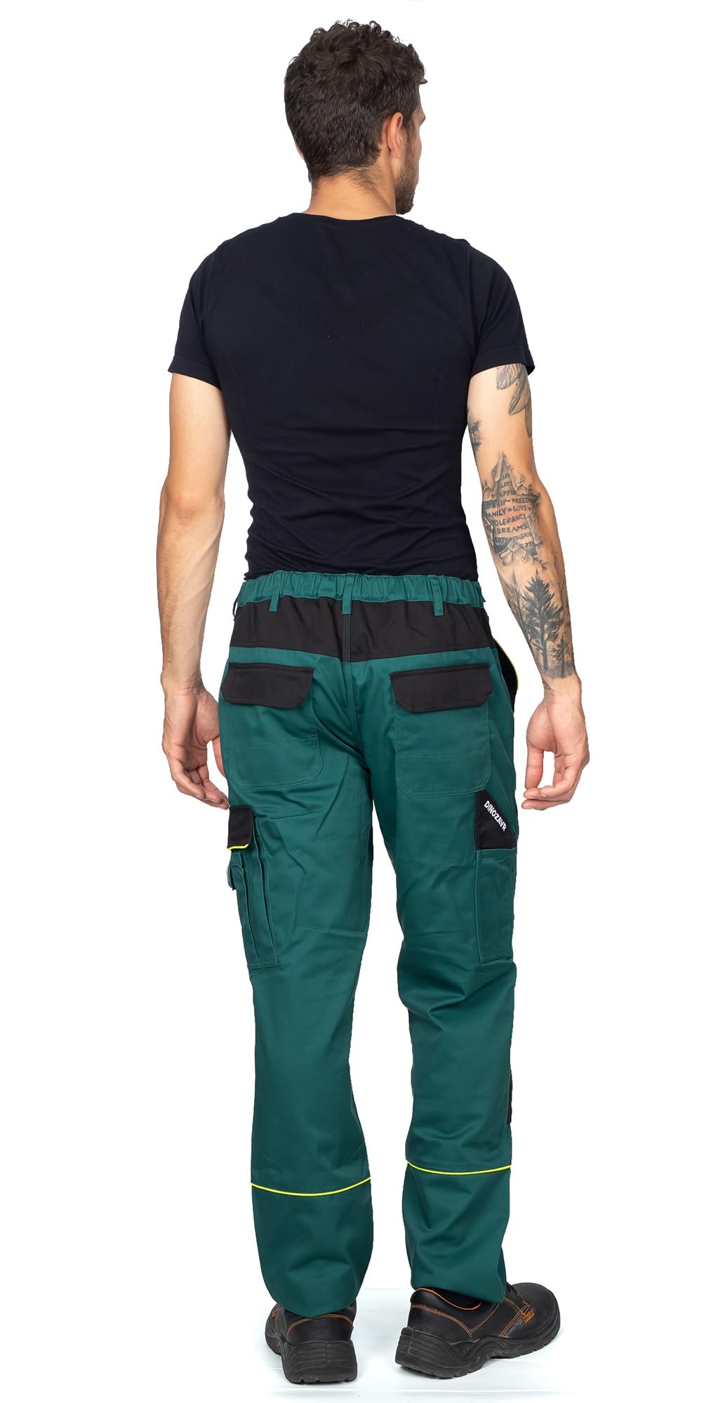 DINOZAVR Fortum Pantalones de Trabajo Estilo Cargo para Hombre - Resistentes, con Bolsillos multifuncionales y Rodilleras y Franjas Reflectantes
