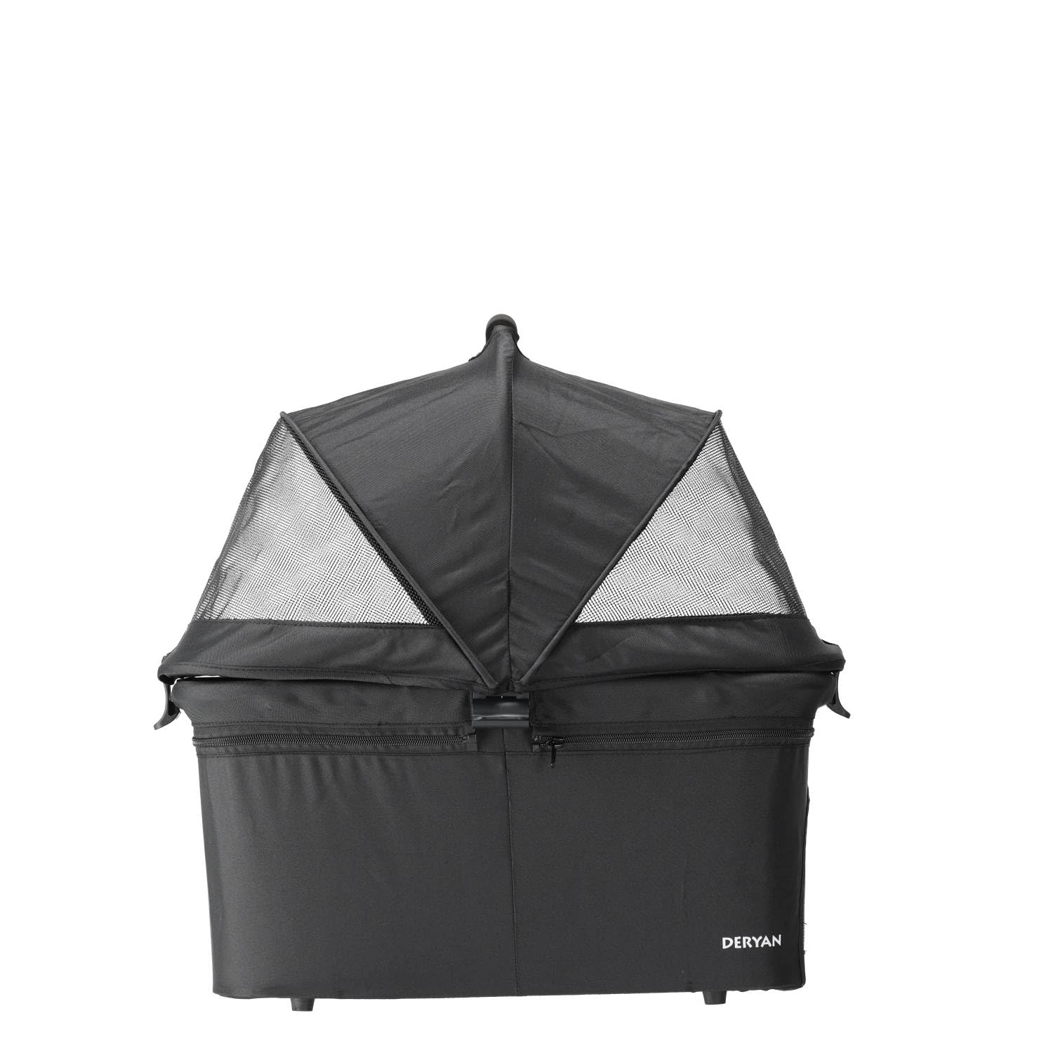 Deryan Luxus-Klappbarer Hundewagen, Katzenbuggy – Haustier-Kinderwagen – Bis zu 18 kg – Schwarz
