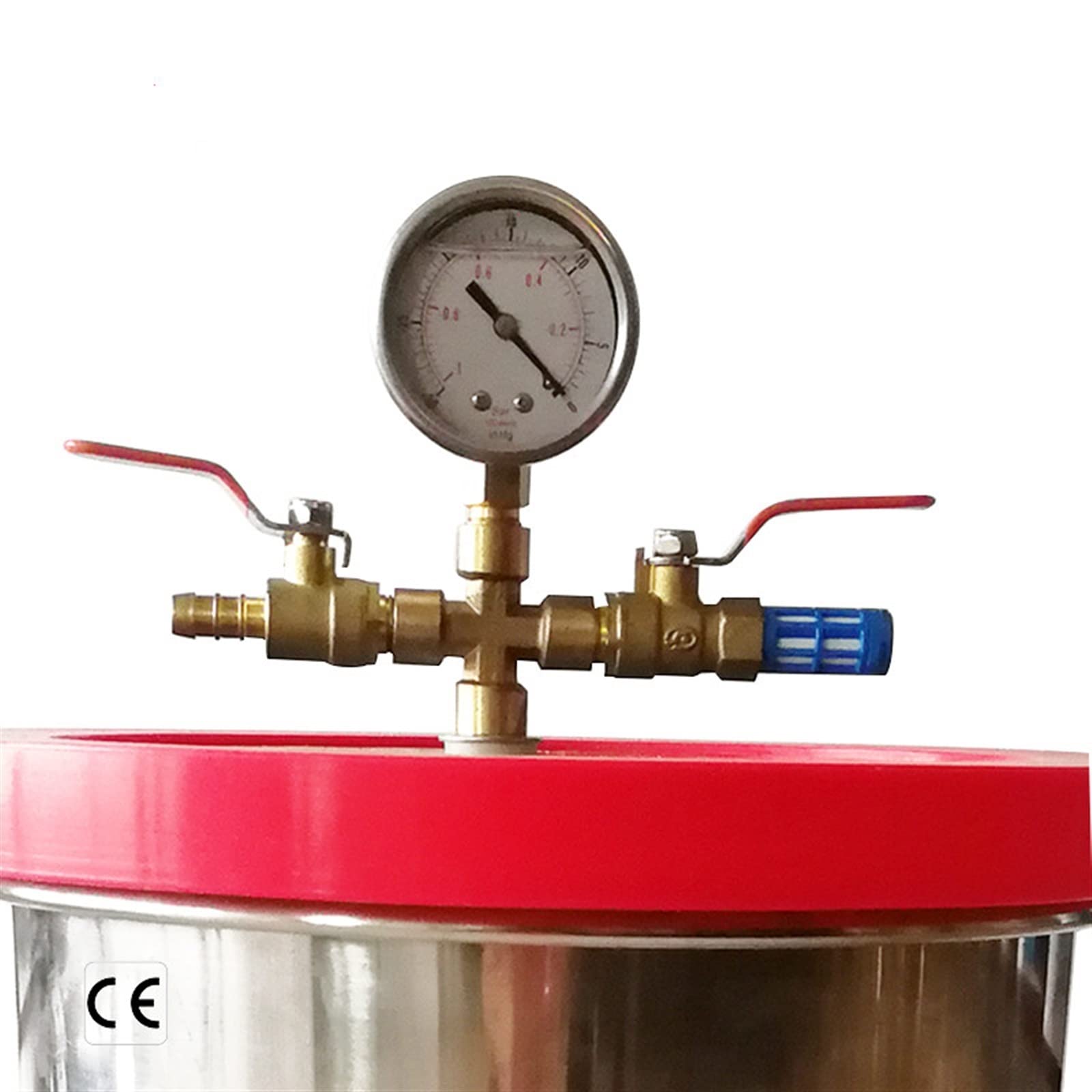 Vakuumpumpe Edelstahl-Vakuumkammer 2/3/5 Gallonen Mit 3cfm Vakuumpumpe Entschäumerfass For Epoxidharz-AB-Kleber 9L/12L/20L mit ausgezeichneter Wärmeableitungsleistung(3Gal RS-1)