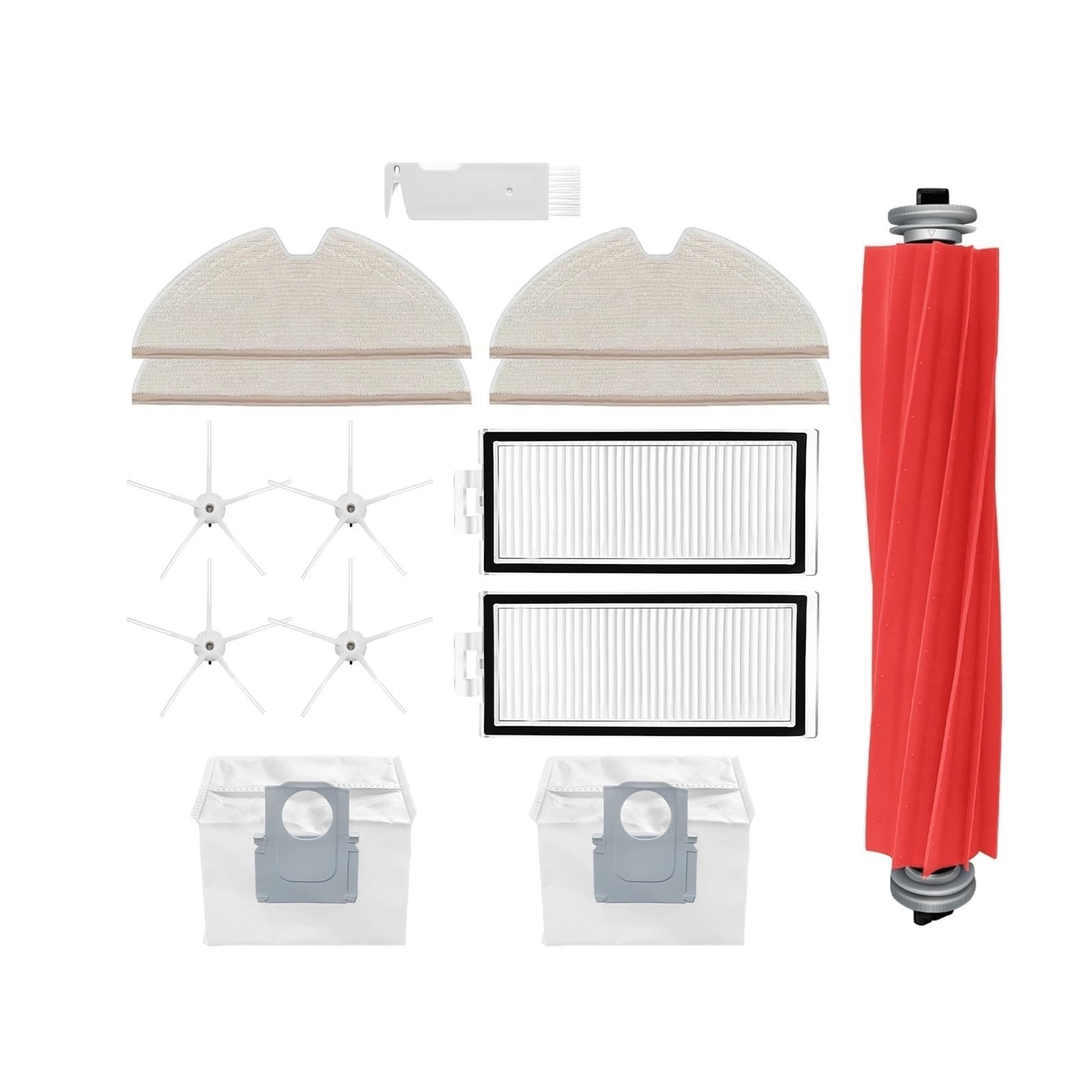 PORRSYDCD Main Side Brush Hepa Filter Mop Cloths Dust Bag，Compatible With Roborock Q7 MAX+ / Q7+ / Q7 / T8 Robot Vacuum Cleaner Accessories(Set M)