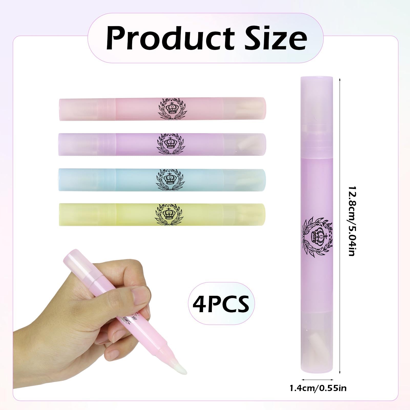 Nail de la Nueva Belleza Corrector de Esmalte de Uñas, Pluma de Manicura con 3 Puntas de Repuesto
