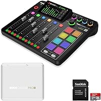 Vista 1 de Rode RODECaster Pro II - Consola de producción de audio integrada con cubierta de policarbonato Rode RODECover II y tarjetas de memoria MicroSDHC