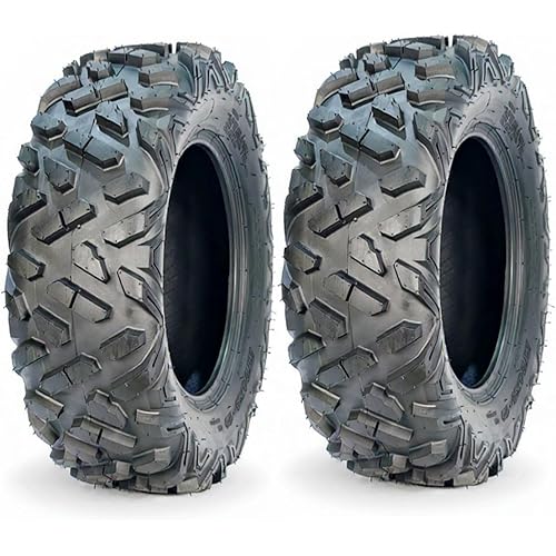Set of 2 ATV UTV All-Terrain Tires 24x8-12, 6PR Tubeless Heavy Duty Off-Road Tires for Mud & Sand, Durable Off-Road Performance & High Load Capacity