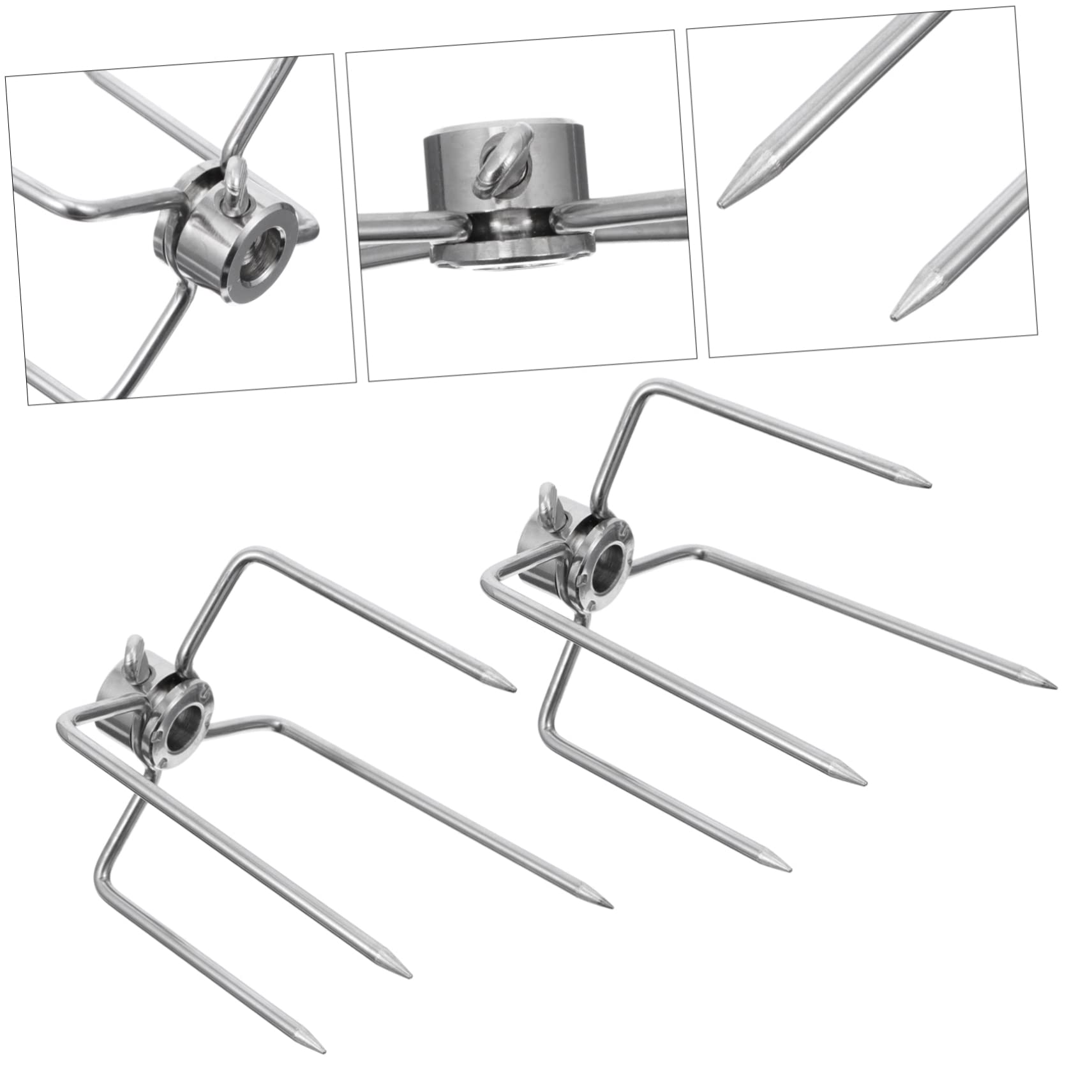 2piezas Tenedores Inoxidable Duraderos Aptos Para Lavavajillas Perfectos Para Barbacoas y Camping