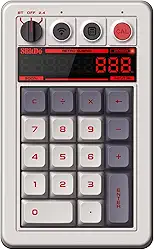 AKNES Teclado numérico mecânico retrô 18 8bitdo, teclado numérico e calculadora 2 em 1, Bluetooth/2.4G/com fio para Windows e Android - Edição N