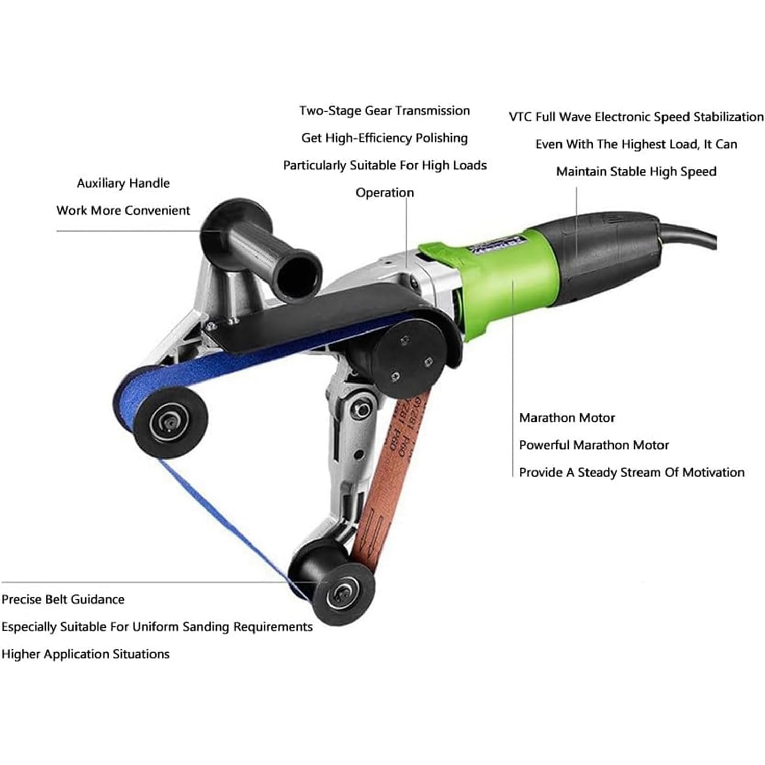 Pulidora Y Lijadora De Tubos, Lijadora Y Pulidora Eléctrica Portátil De Acero Inoxidable, 6 Velocidades Ajustables, 700-3000 Rpm, Para Pulir Plástico, Aluminio, Hierro, Acero Y Otros Metales.