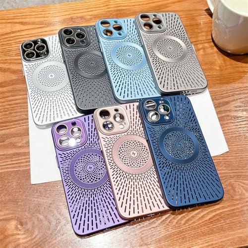 Étui de charge sans fil pour iPhone 15 coque rigide rose