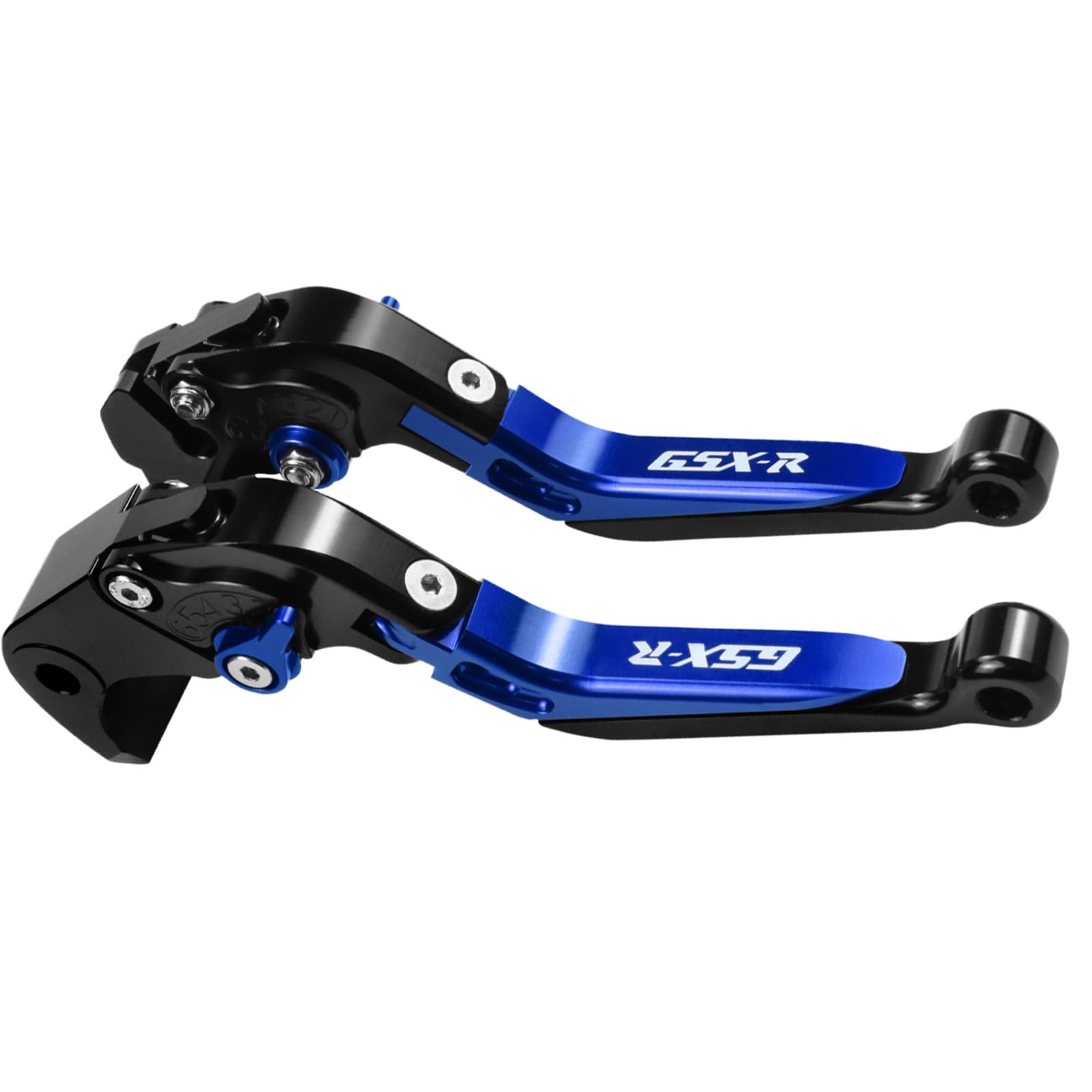 for Suzuki GSXR 600 750(2006-2022) GSX-R 1000(2005-2006) Motorcycle Clutch Lever Folding Extendable Adjustable Handlebars Brake and Clutch Levers Set(Blue)