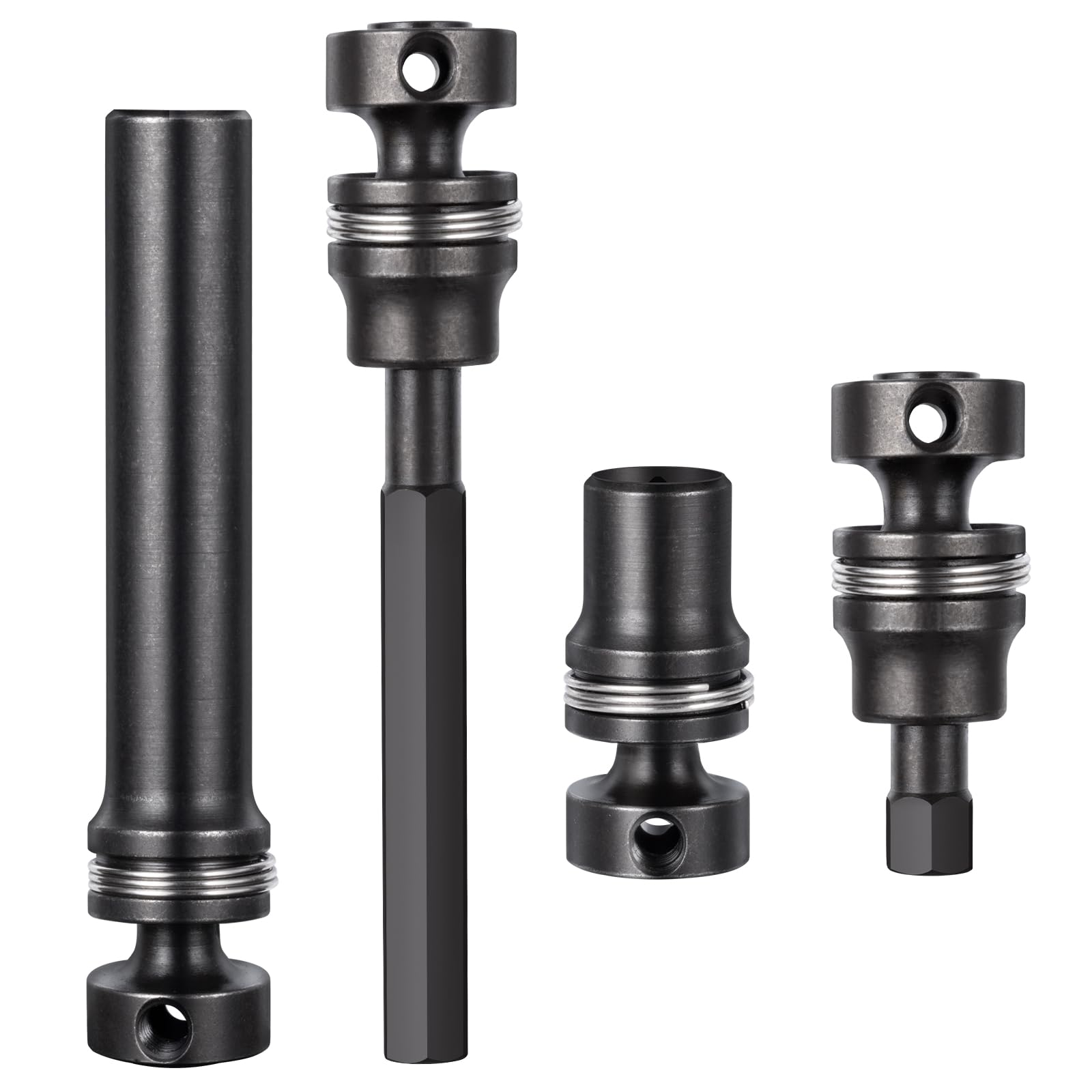 SWX 2PCS RC Drive Shaft Steel Front & Rear Center Shaft Length 70-95mm / 44-47mm Compatible with 1:16th TRX Mini E-REVO Summit Slash 4X4 RC Crawlers Car Upgrade Parts