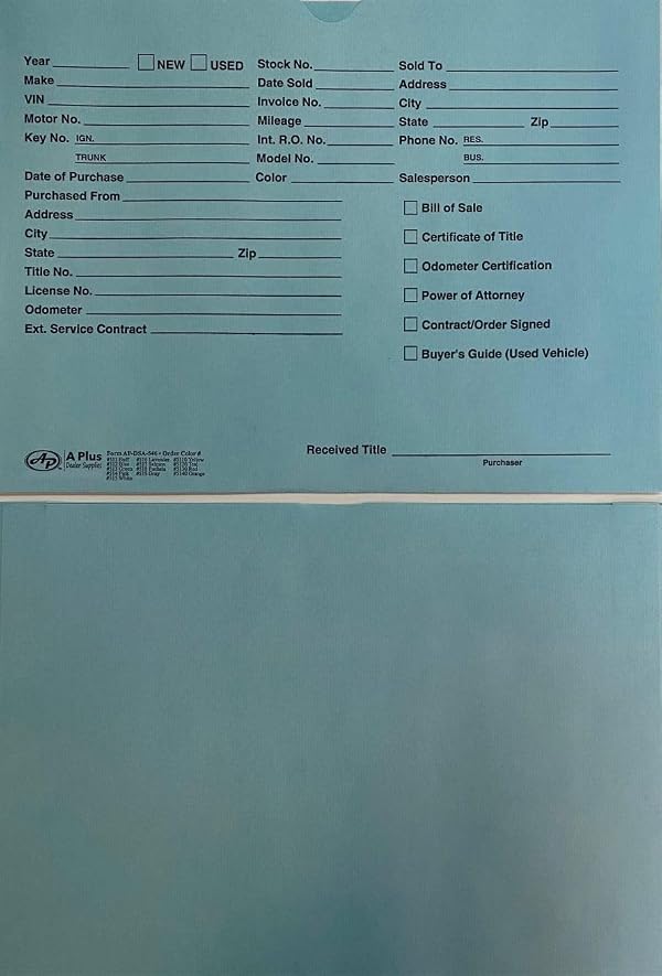 A Plus Dealer Supplies Vehicle Printed Dealer Jackets #512 DSA-546 Blue, 100 Quantity (P5*) by A Plus Dealer Supplies - Image 4