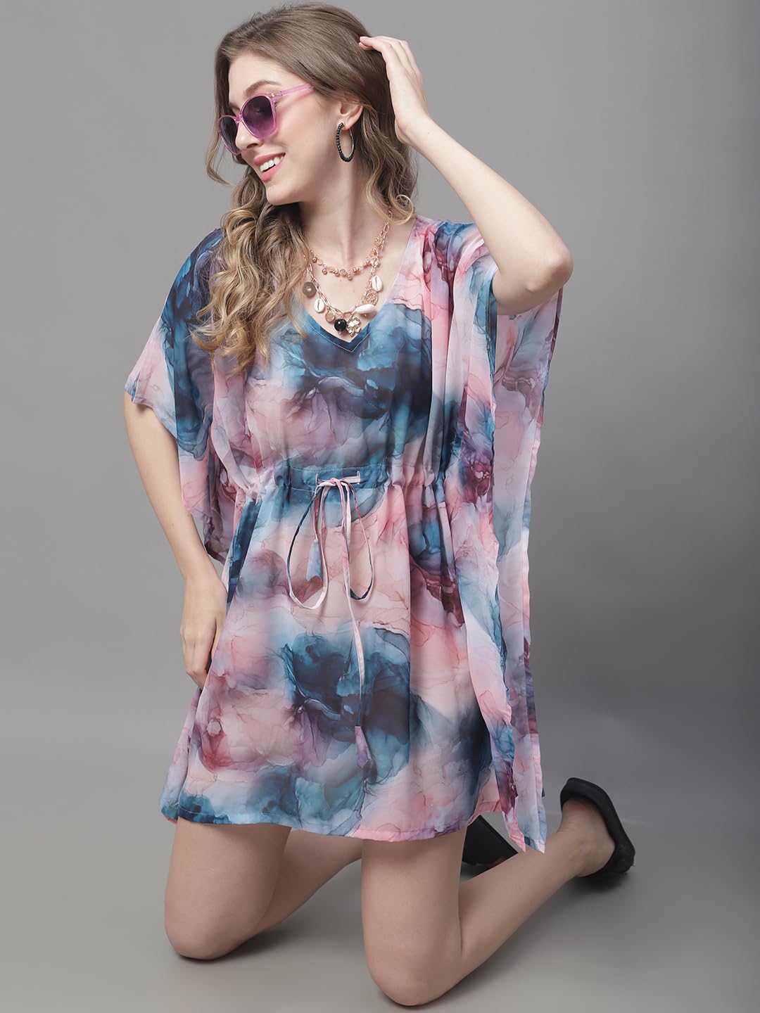 Claura Women Printed Cover-up Beachwear kaftan for Women 2