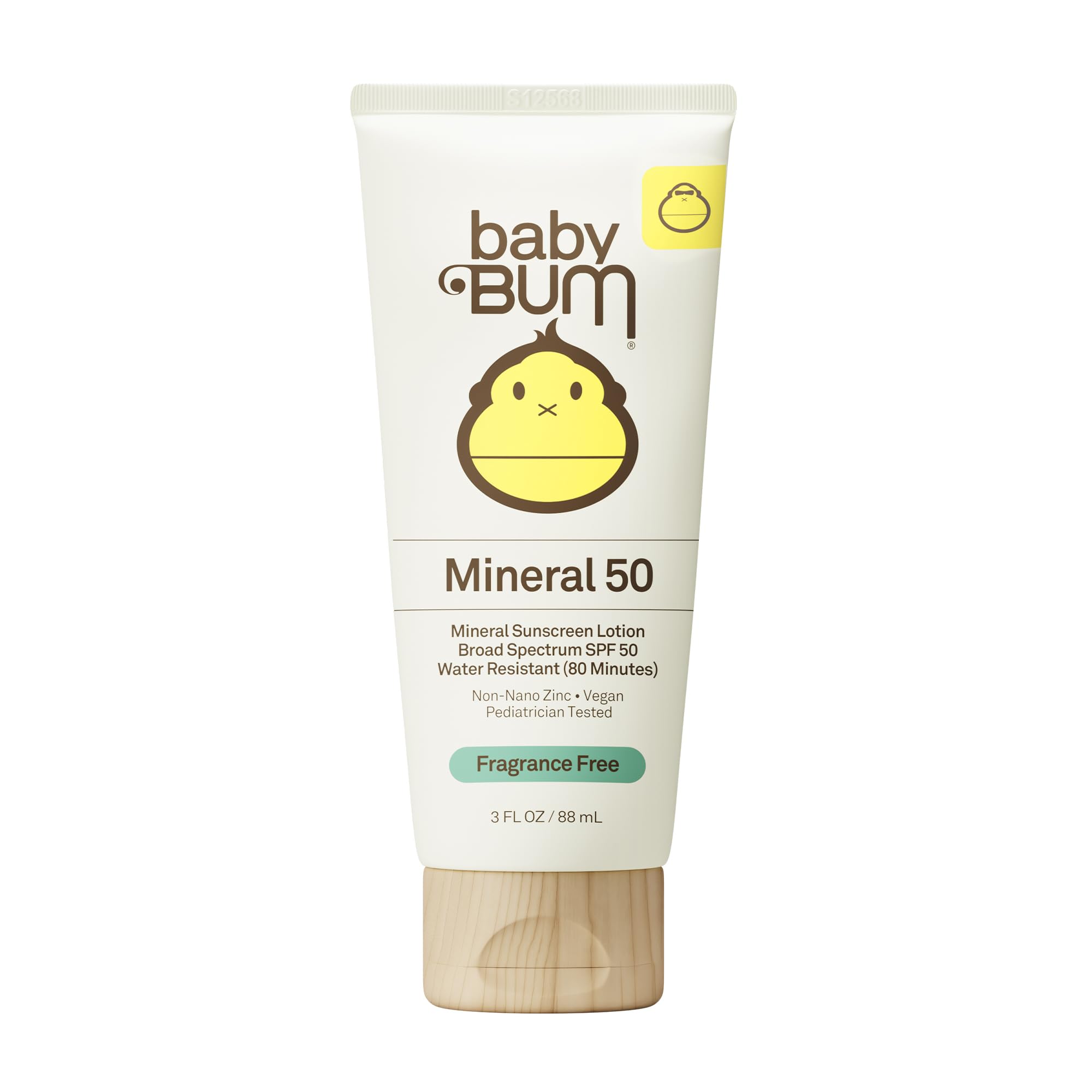 Sun Bum Baby Bum SPF 50 Sunscreen Lotion with Mineral UVA/UVB Face and Body Protection for Sensitive Skin - Fragrance Free - Travel Size - 3 oz