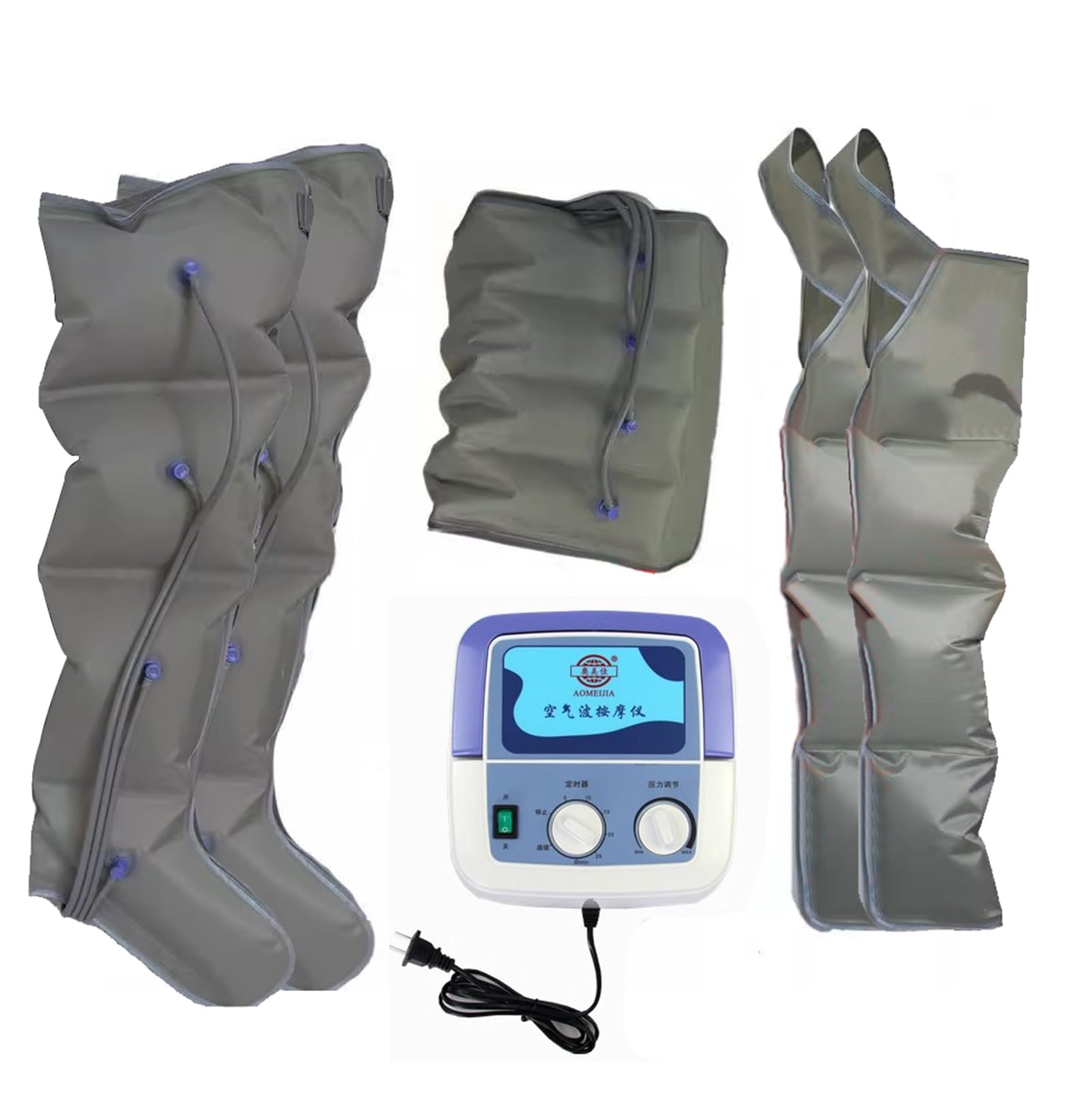 Massaggiatore per Gambe Traspirante a 4/6 cavità, Massaggiatore a Compressione a Cerchio d'Aria per Braccio O Vita per La Circolazione E Il Rilassamento dei Muscoli per Casa, Ufficio E Viaggi