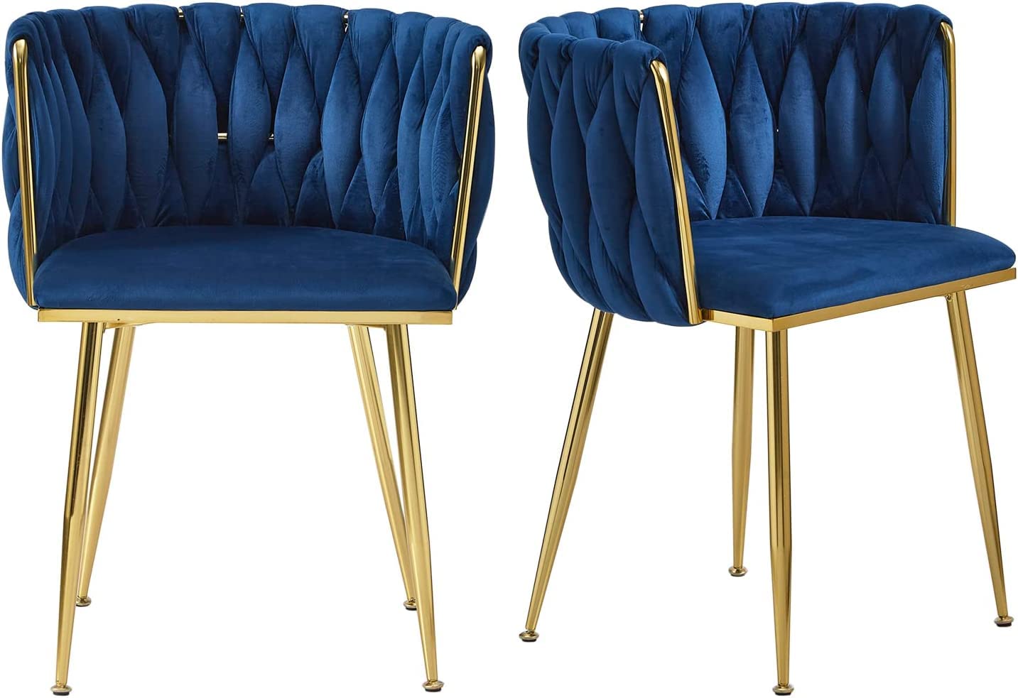 Sedie moderne in velluto con gambe in metallo, eleganti sedie imbottite per cucina, sala da pranzo e soggiorno, comode e di design