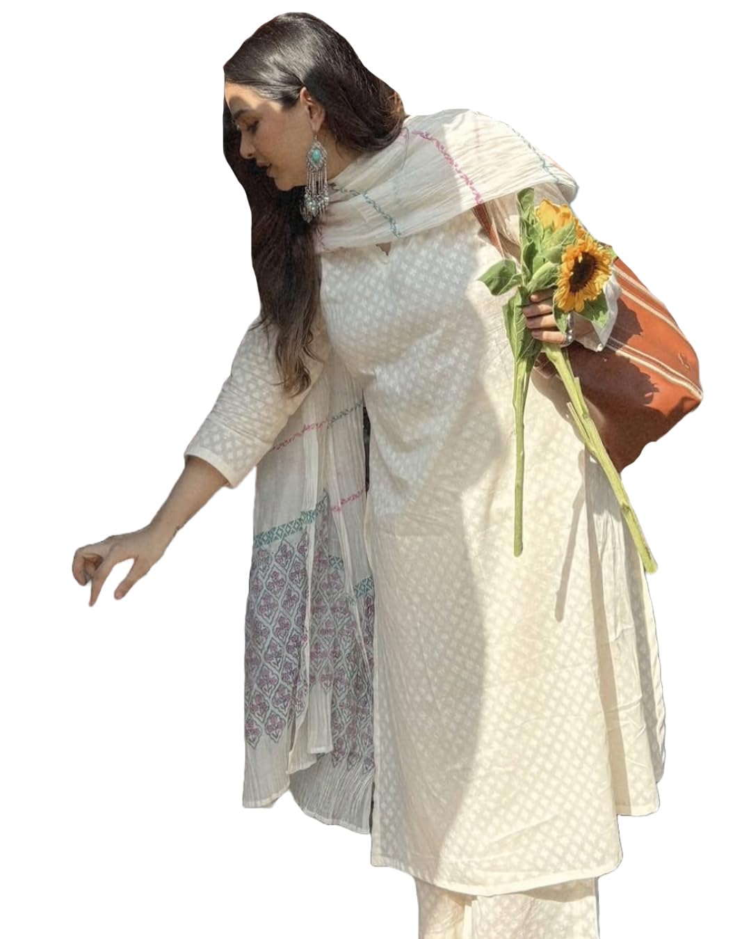 ANNI DESIGNER Women’s Rayon Viscose Printed Straight Kurta with Pant & Dupatta