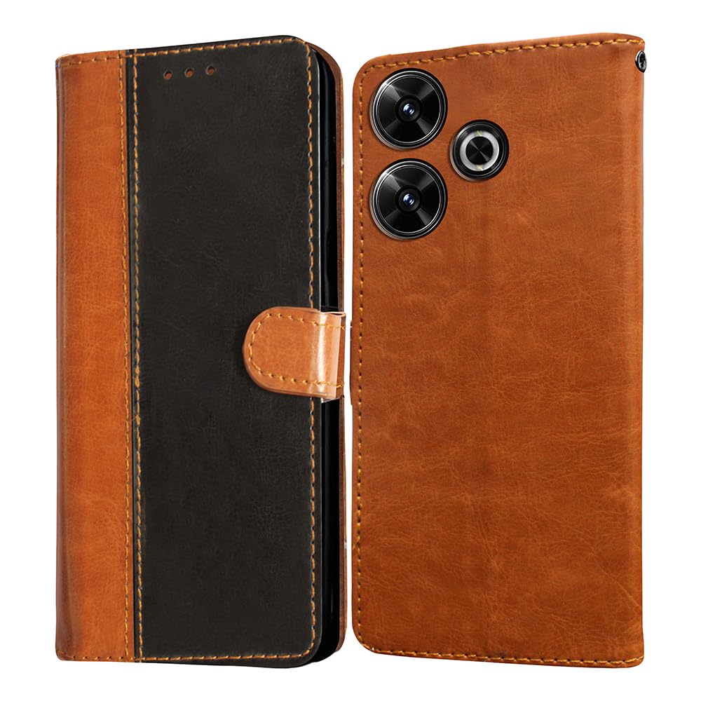 Amazon Brand- Solimo Flip for Mi Redmi 13 5G (Leather_CamelBlack) (B0D9FCFXHY) Amazon Price History, Amazon Price Tracker