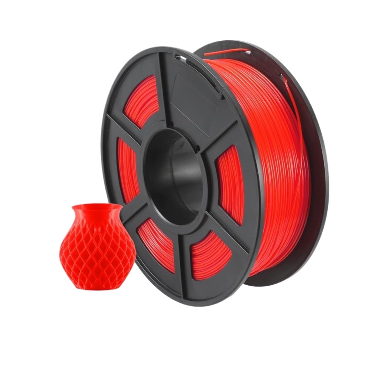 Filament pour imprimante 3D, Filament d'imprimante 3D PETG 1KG, matériau 1.75mm ± 0.02mm1KG/2.2LBS for imprimante, haute transparence et bonne brillance(PETG-RED)