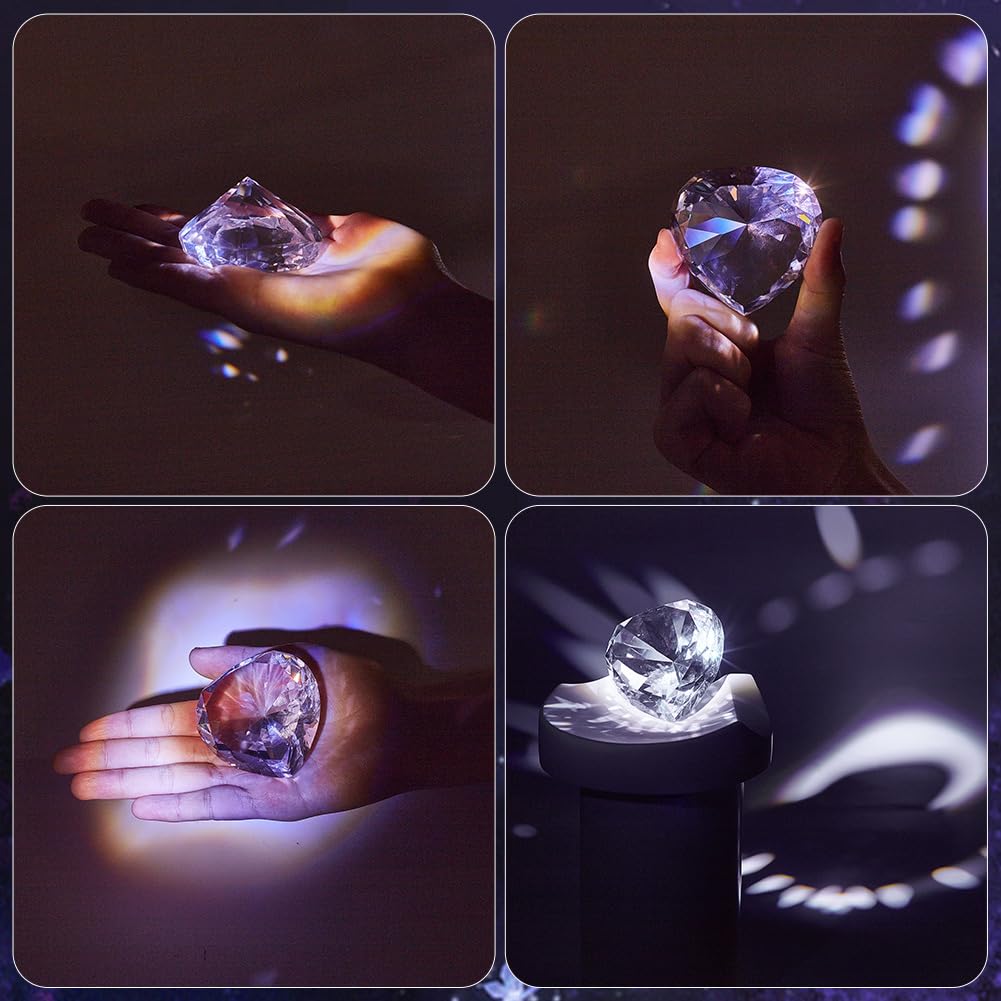 Lot De 8 Boutons De Porte En Cristal Transparent En Forme De Tête De - 7