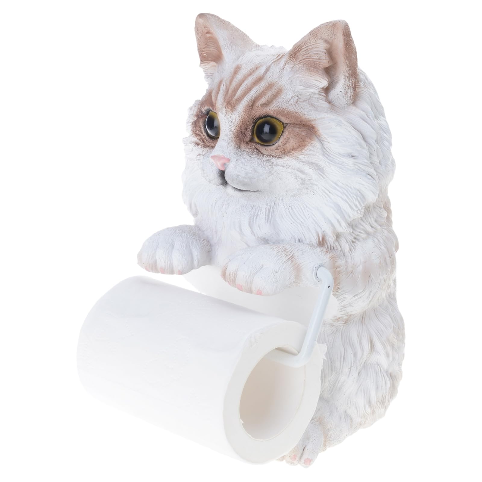 Zwwaazhf D Kittys Theme Wall Mounts Tissue Paper Ispenser Resin Construction Bathroom Storage Organizers Easy Installs Cats Shapeds Tissue Storage