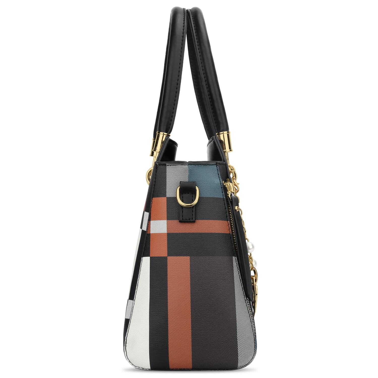 KKXIU Elegante bolso bandolera de cuero vegano con asa superior para mujer