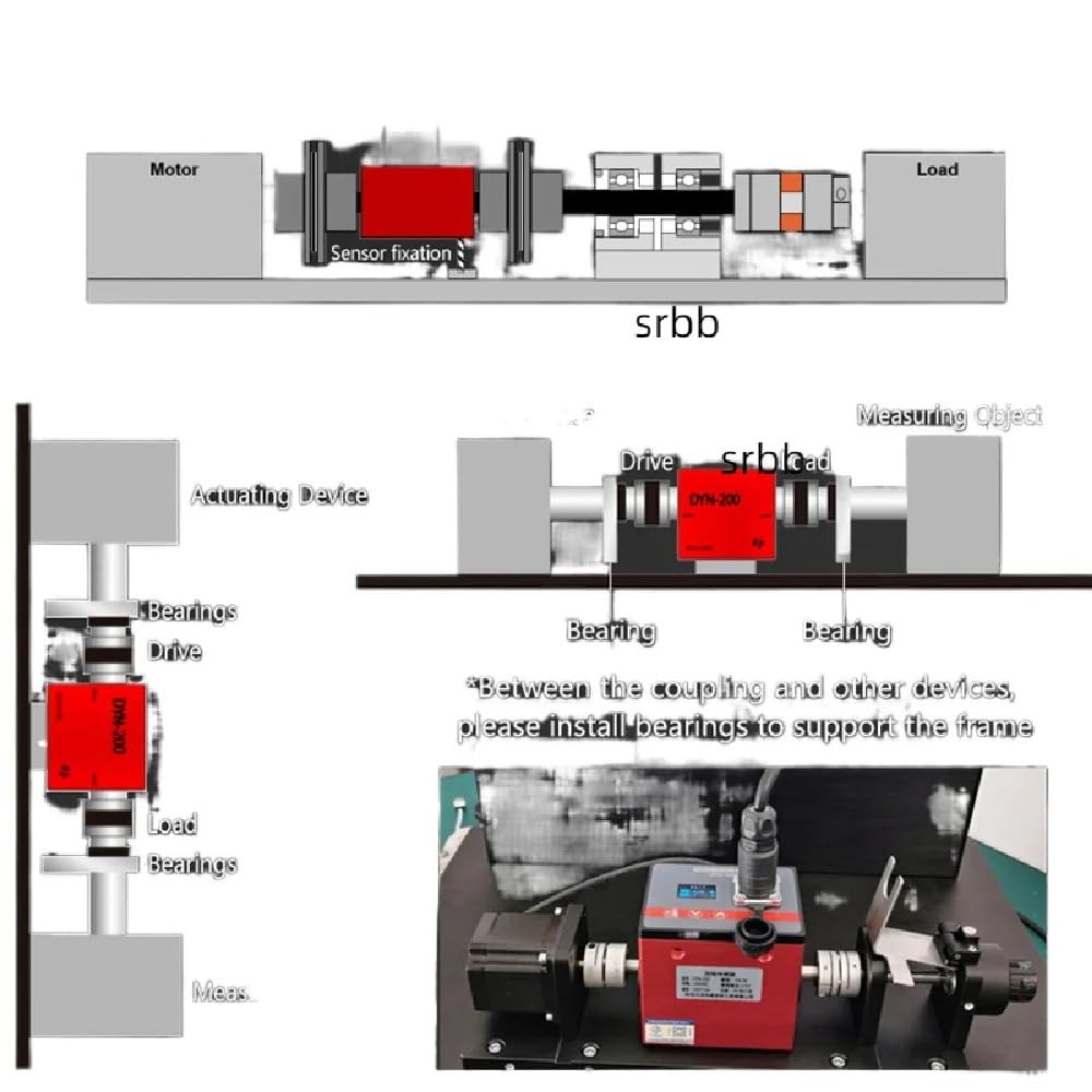 Rotary Torque Sensor, Motor Speed Power Measuring Instrument, Transducer Build-in OLED Display, Force Dynamic Torsion Test(100Nm)