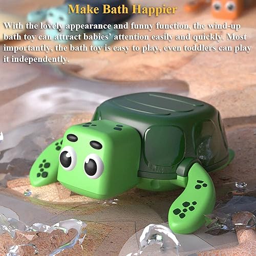Miniatura 6 de Windup - Juguete de baño de tortuga, juguete de agua de tortuga marina, juguete de tina de tortuga, juguete flotante de tortuga, juguete para la
