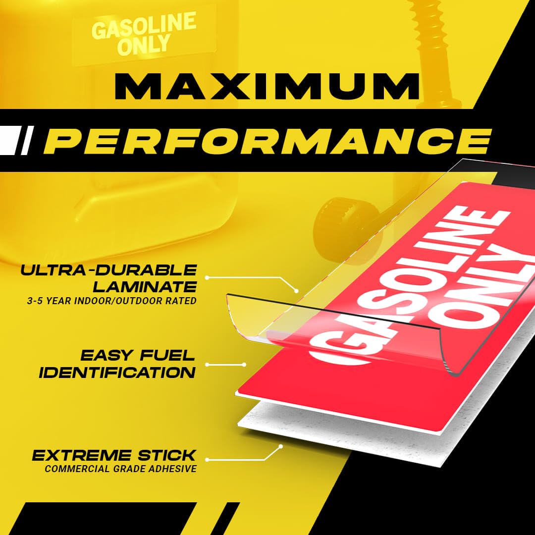 Snapklik.com : Gas Sticker, Gasoline Only Label For Gas Can And Outdoor ...