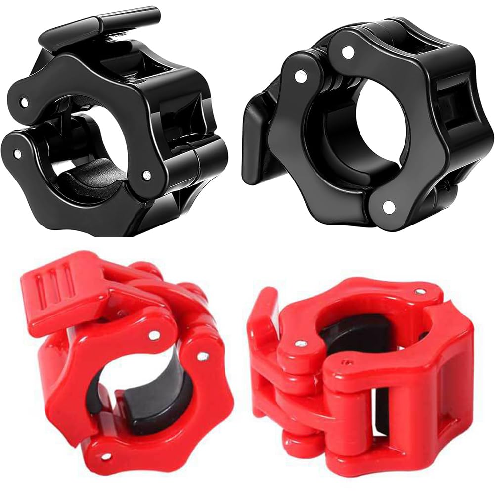 Butyeak Morsetti per Bilanciere, Collari Bilancieri 28mm, Ferma Pesi Bilanciere, Barbell Clamps, Chiusure per Manubri, Collare da Bilancieri per La Sollevamento Pesi Formazione Trasversale Fitness