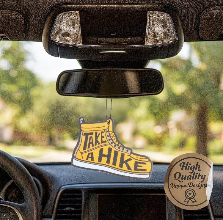 Image of Outdoor Adventure Car Air Freshener 4 Pack Scented With Premium Oils By Fresh Fresheners (Take a Hike Boot)