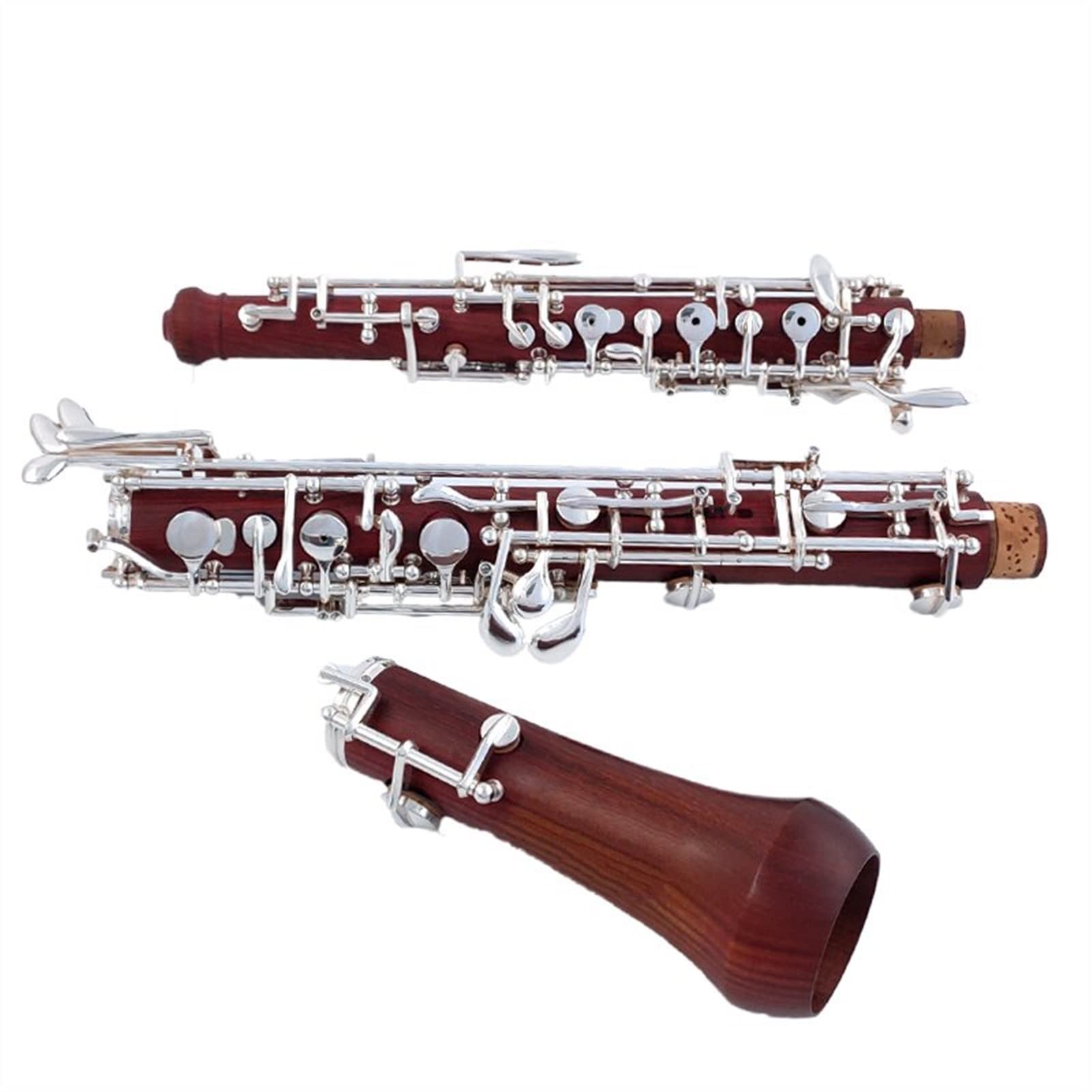 Strumento Oboe Professional C Key Oboe of Redwood Semi/Fulli Automatic Style Style Style Placcato in Oro Cupronick Principiante di Oboe (Color : Mahogany)