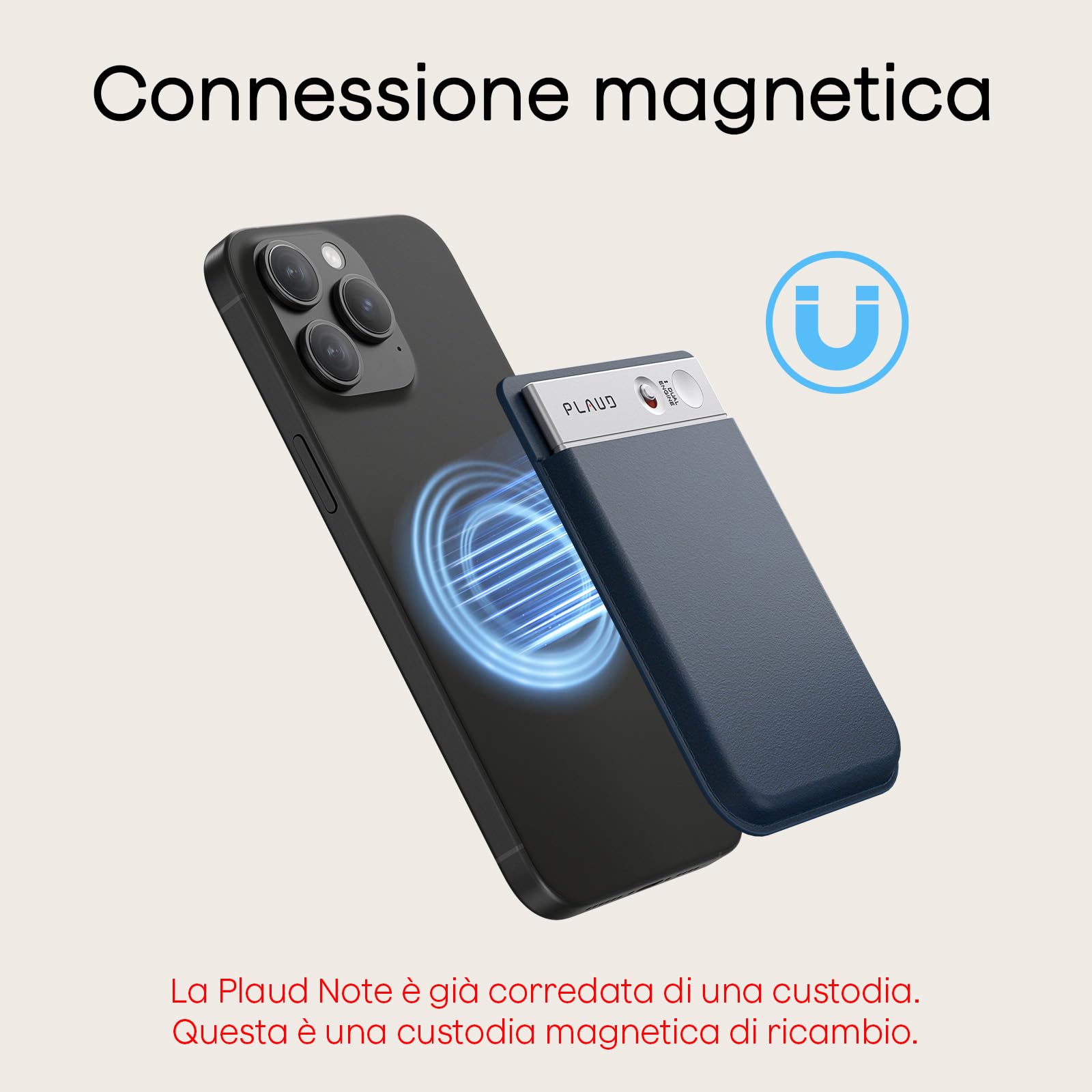 Plaud Note Registratore Vocale AI Professionale con 2 Custodie Magnetiche