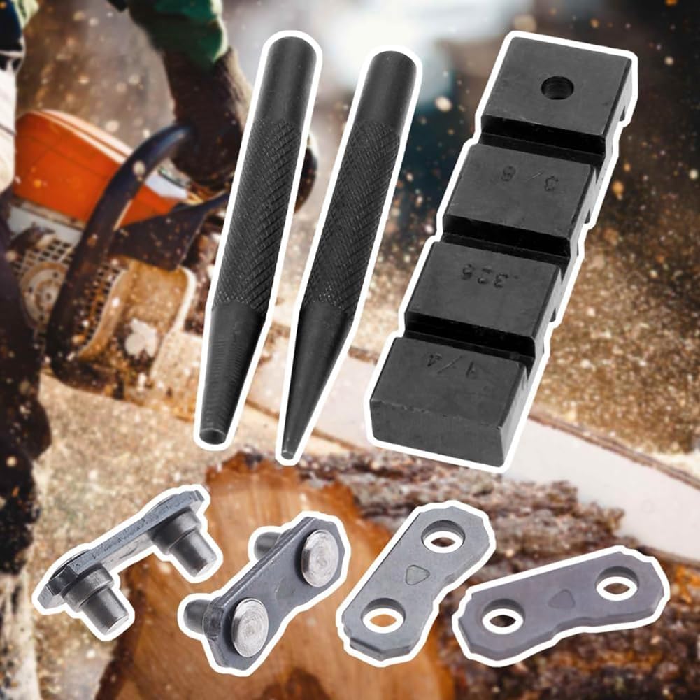 Pojedehy 3PCS Pocket Chainsaw Breaker Chain Saw Repairing Mending Tool Set Replacement Spare Parts Accessories with 10 Sets 0.325in Chainsaw Chain Joiner Link Repair - Image 2