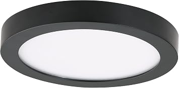 Minka Lavery 708-66A-L Vantage LED Flush Mount, 1-Light, 15 Total Watts, 7.5-in H x 1-in W, Coal Black
