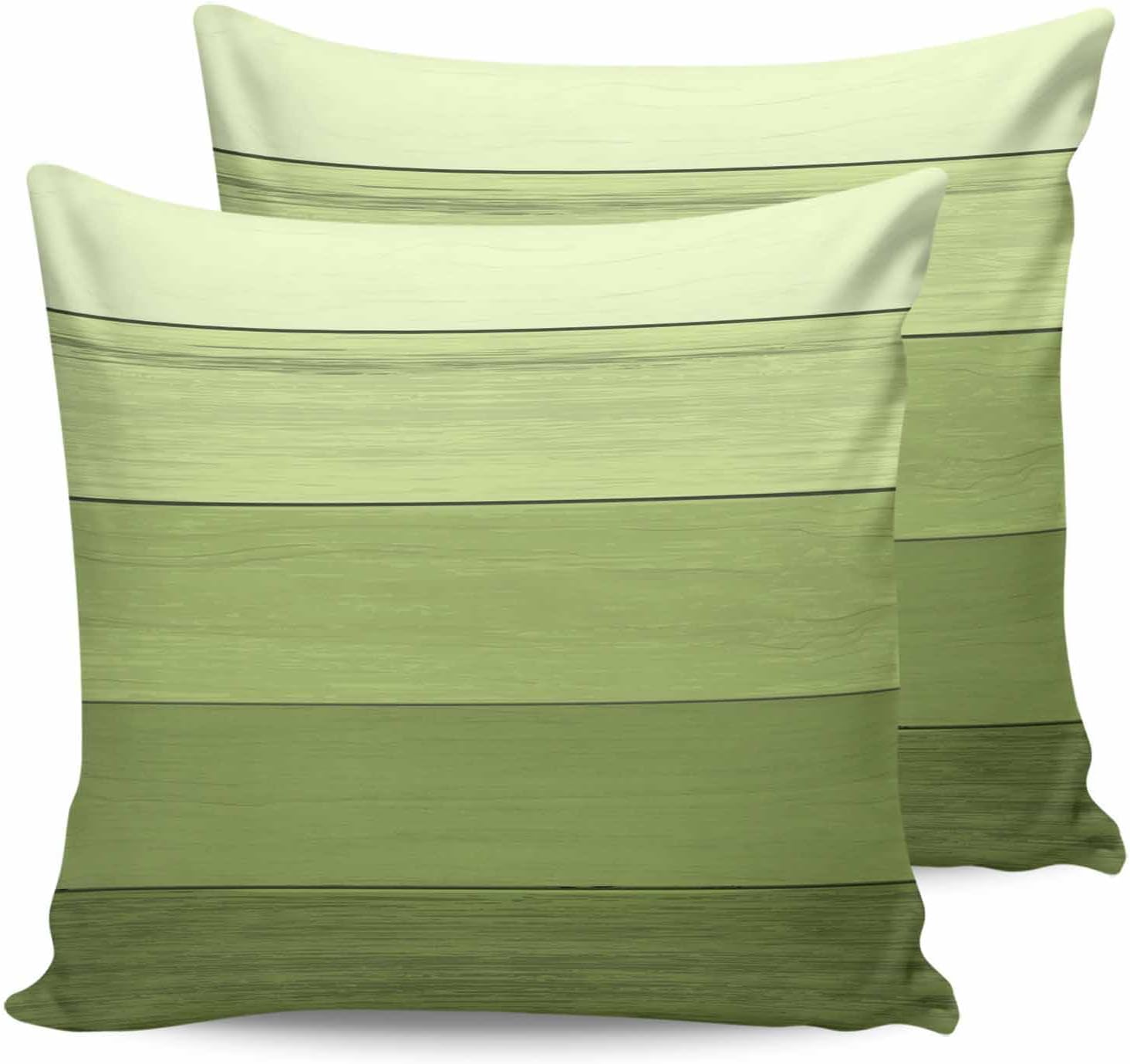 Pillow Covers 26x26 Inch Set of 2 Green and Teal Ombre Turquoise Wood Grain Square Throw Pillow Decorative Case Sofa/Bed Cushion Covers Zipper Pillow Protector for Bedroom Living Room Farmhouse